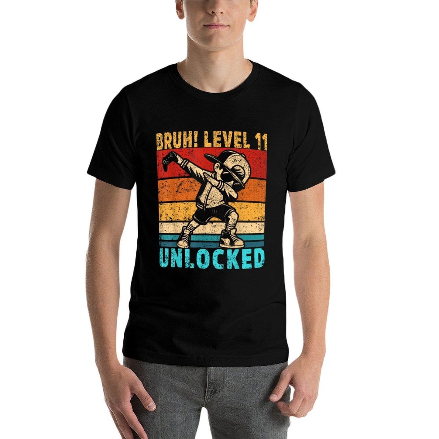 11 Year Old Birthday Dabbing Boy Bruh 11th Level Unlocked Soft T-Shirt