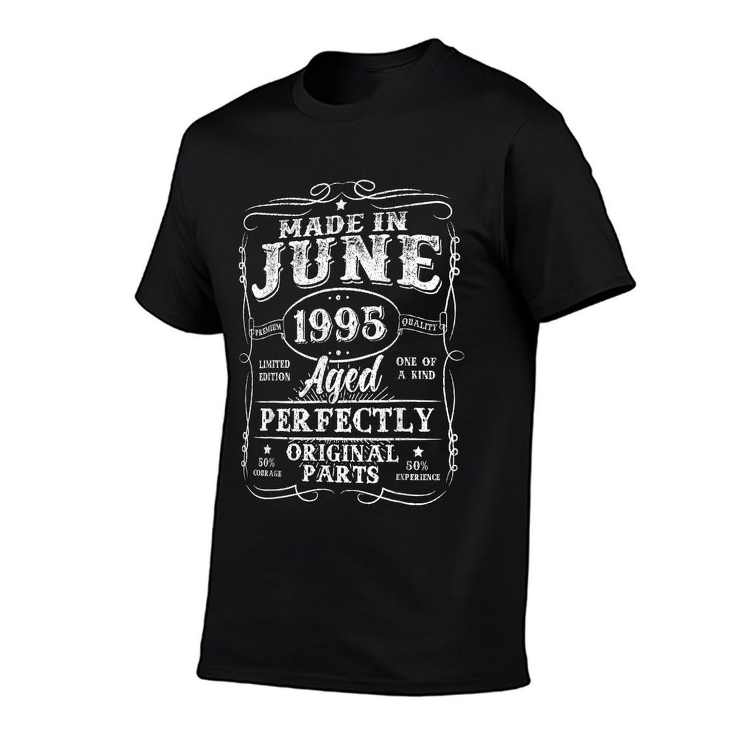30 Year Old Made In June 1995 Vintage 30th Birthday Men Boys High-quality Stitching T-Shirt