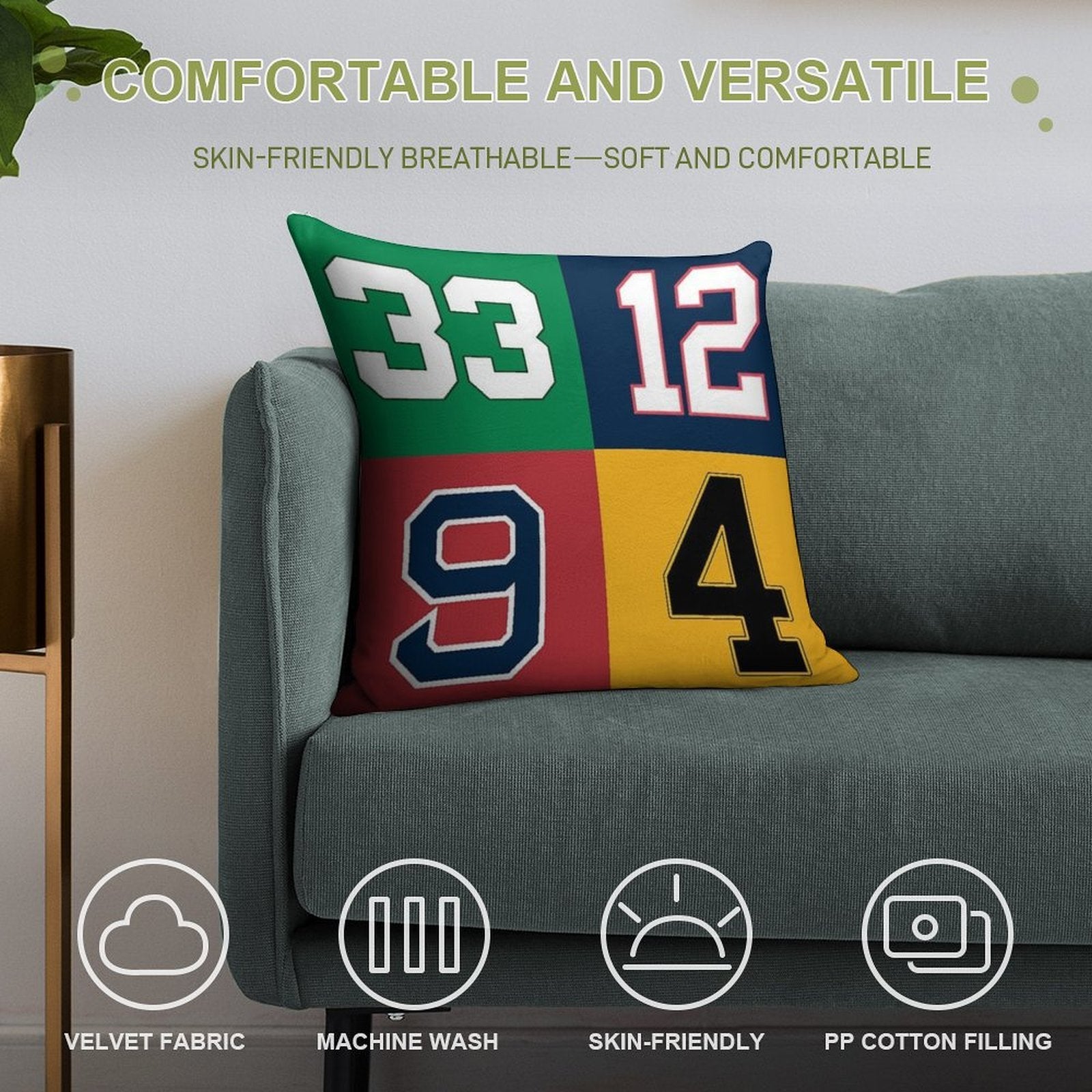 Boston Sports Legends Soft Warmth Comfort Throw Pillow