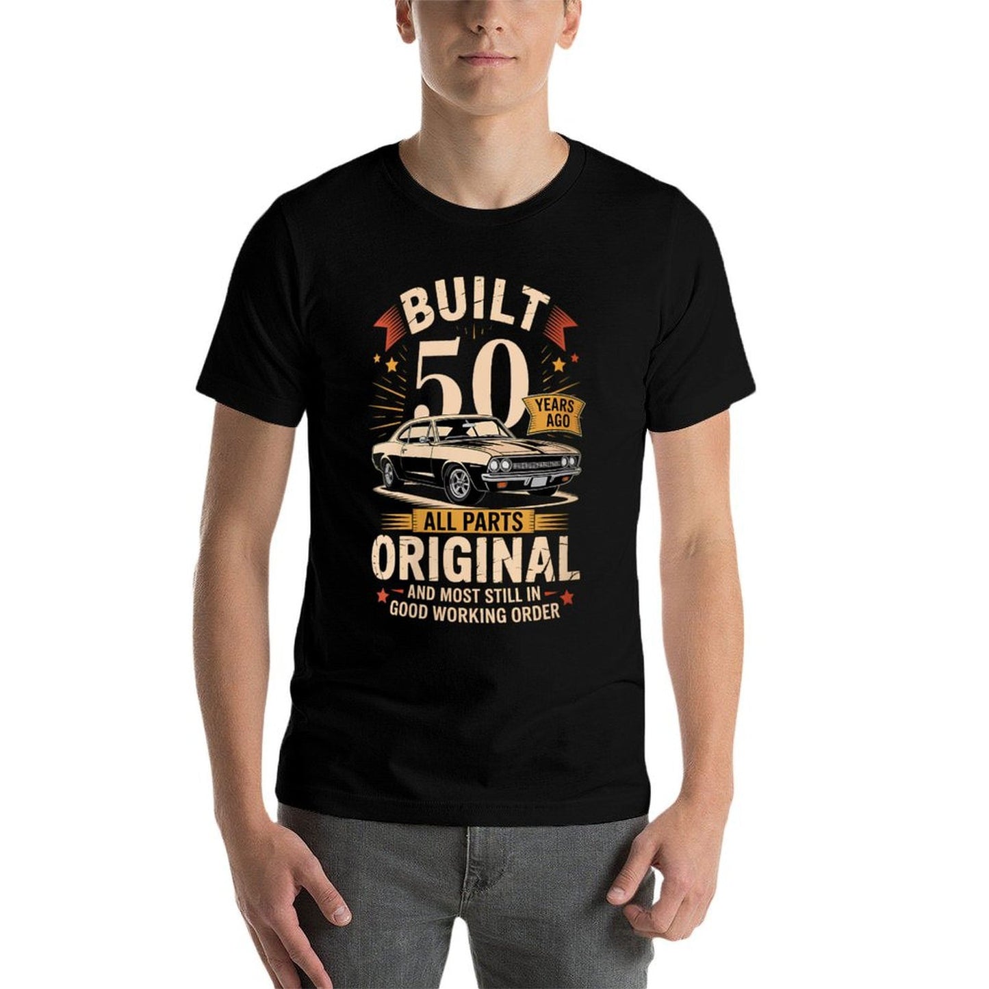 Womens Built 50 Years Ago - Funny 50th Birthday Gift Soft T-Shirt
