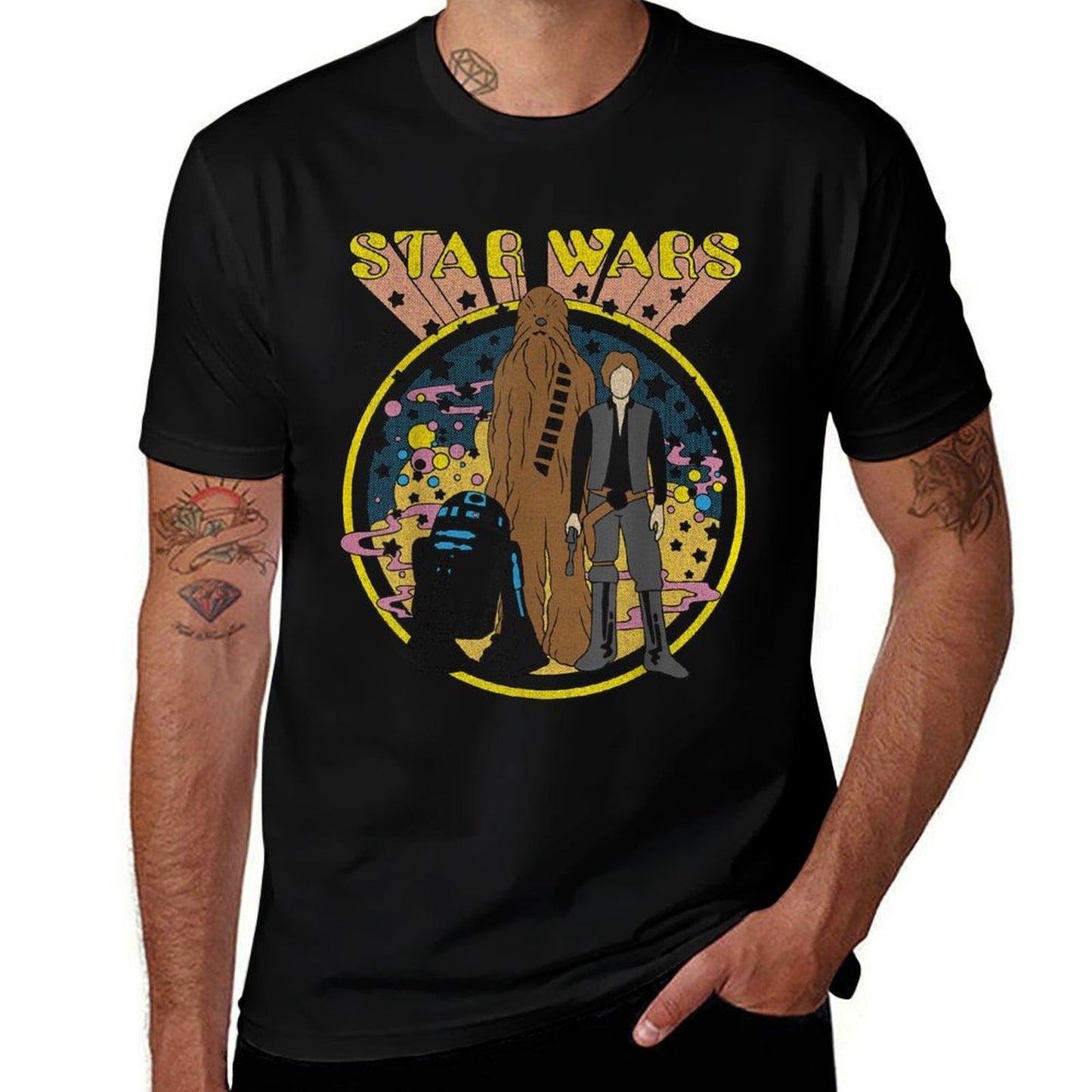 Star Wars Vintage Psych Rebels Disney+ Moisture-wicking T-Shirt