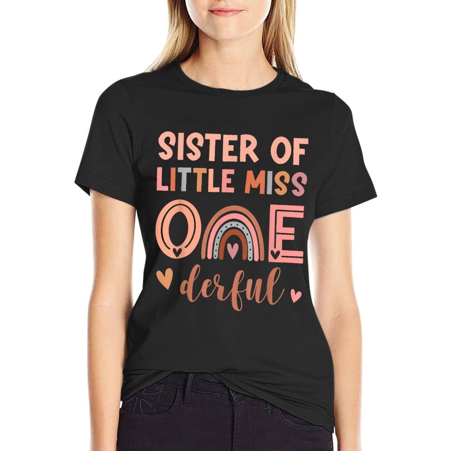 Sister of Miss Onederful 1st Birthday Party Girl Cute  Vintage-inspired T-Shirt