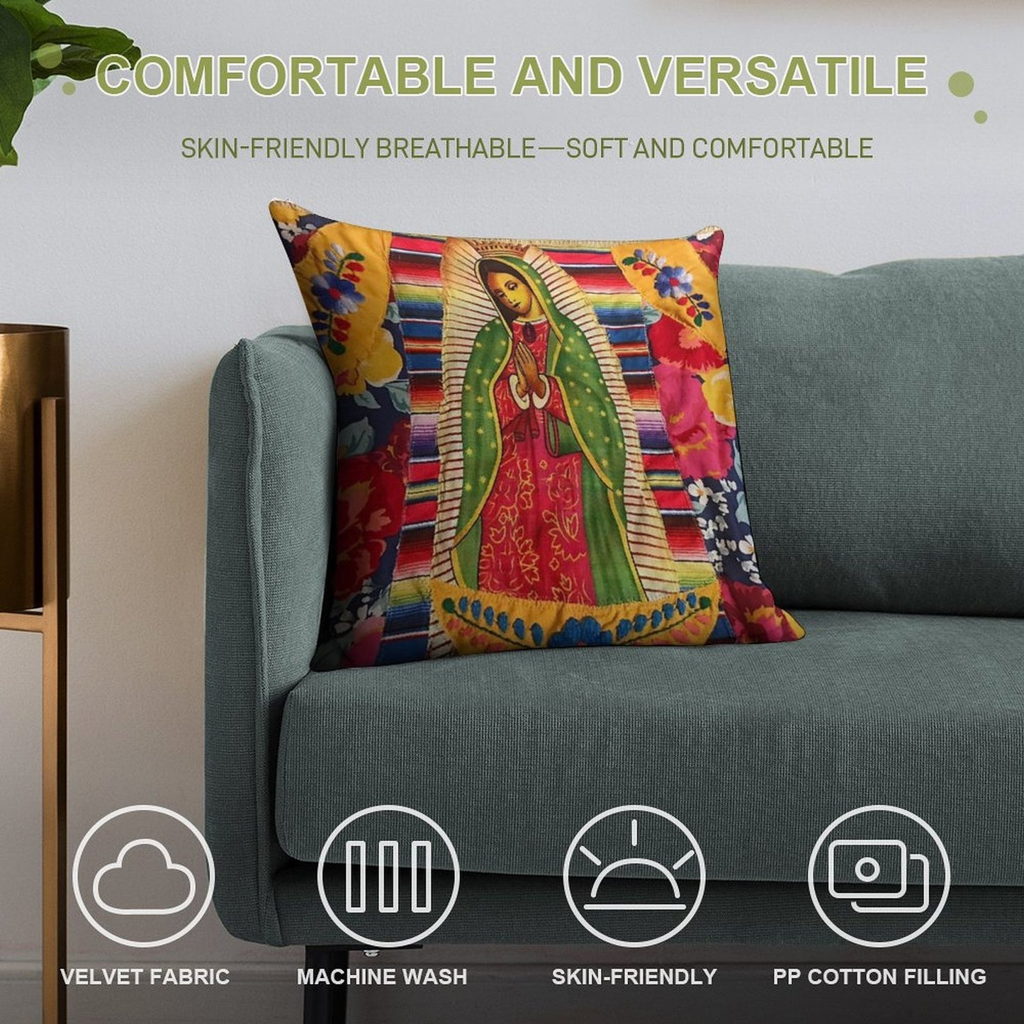 My Lady Lupe Boho Style Soft Durable Construction Throw Pillow
