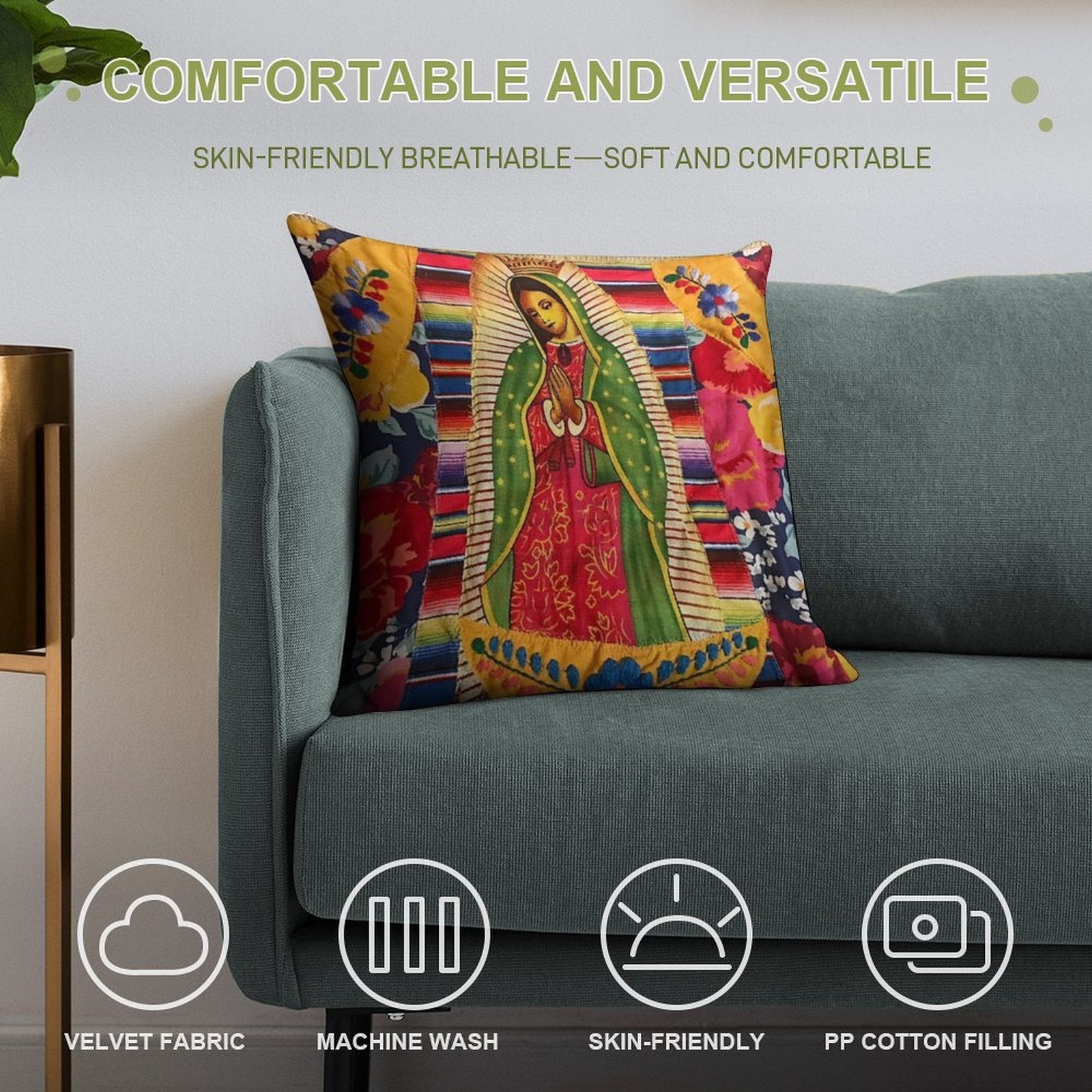 My Lady Lupe Boho Style Soft Durable Construction Throw Pillow