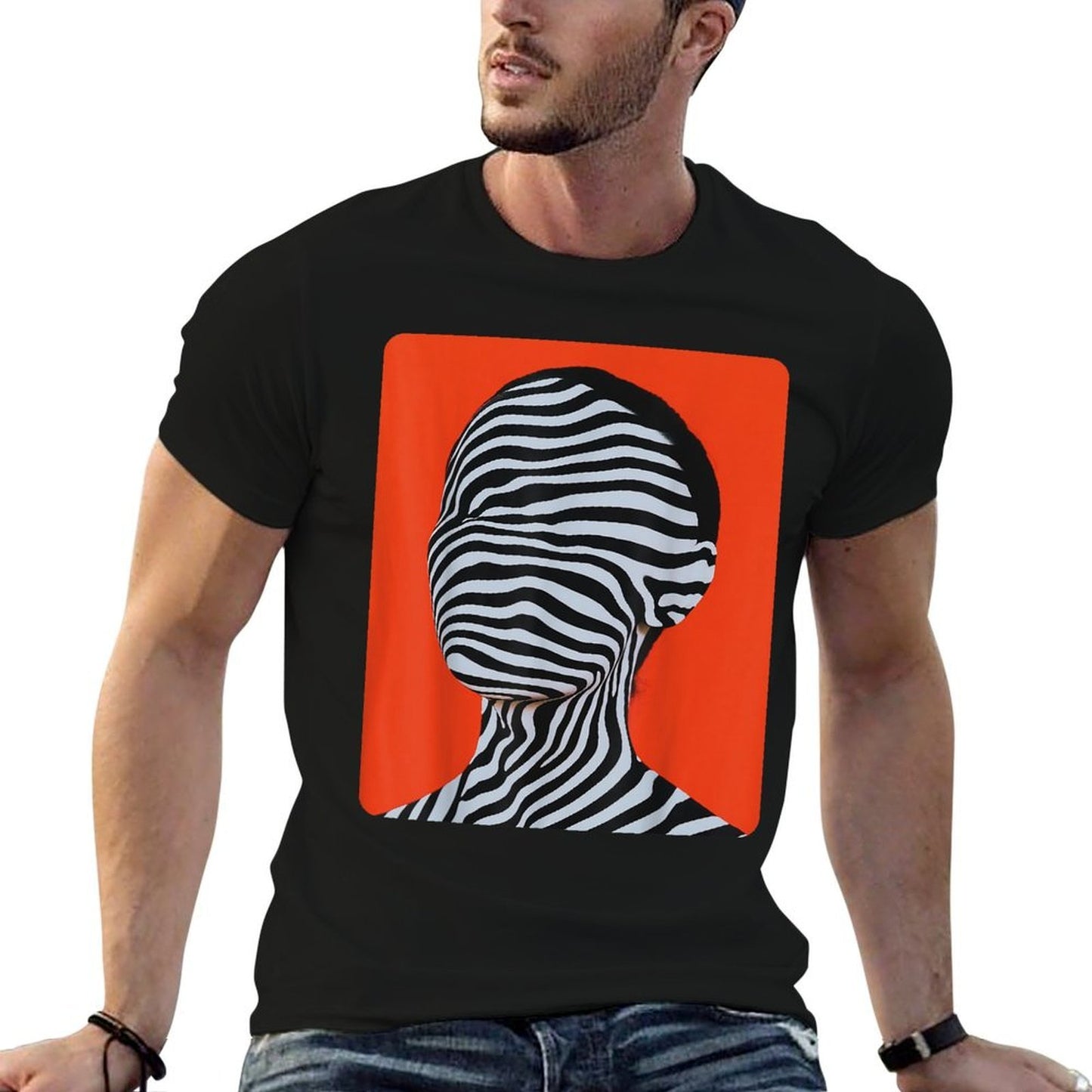 Womens Abstract High-quality Stitching T-Shirt