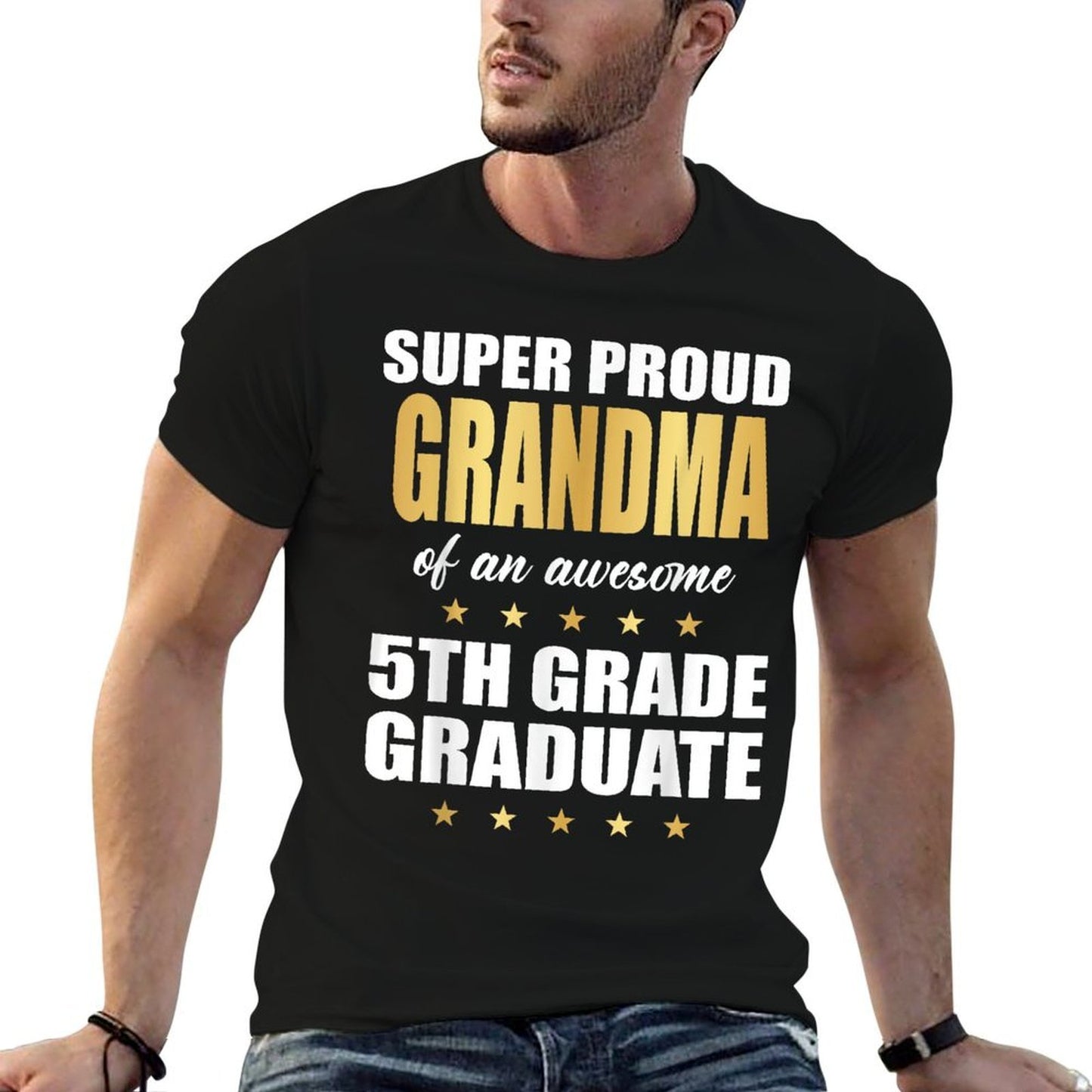 Super Proud GRANDMA Of A Awesome 5th Grade Graduate Cotton T-Shirt