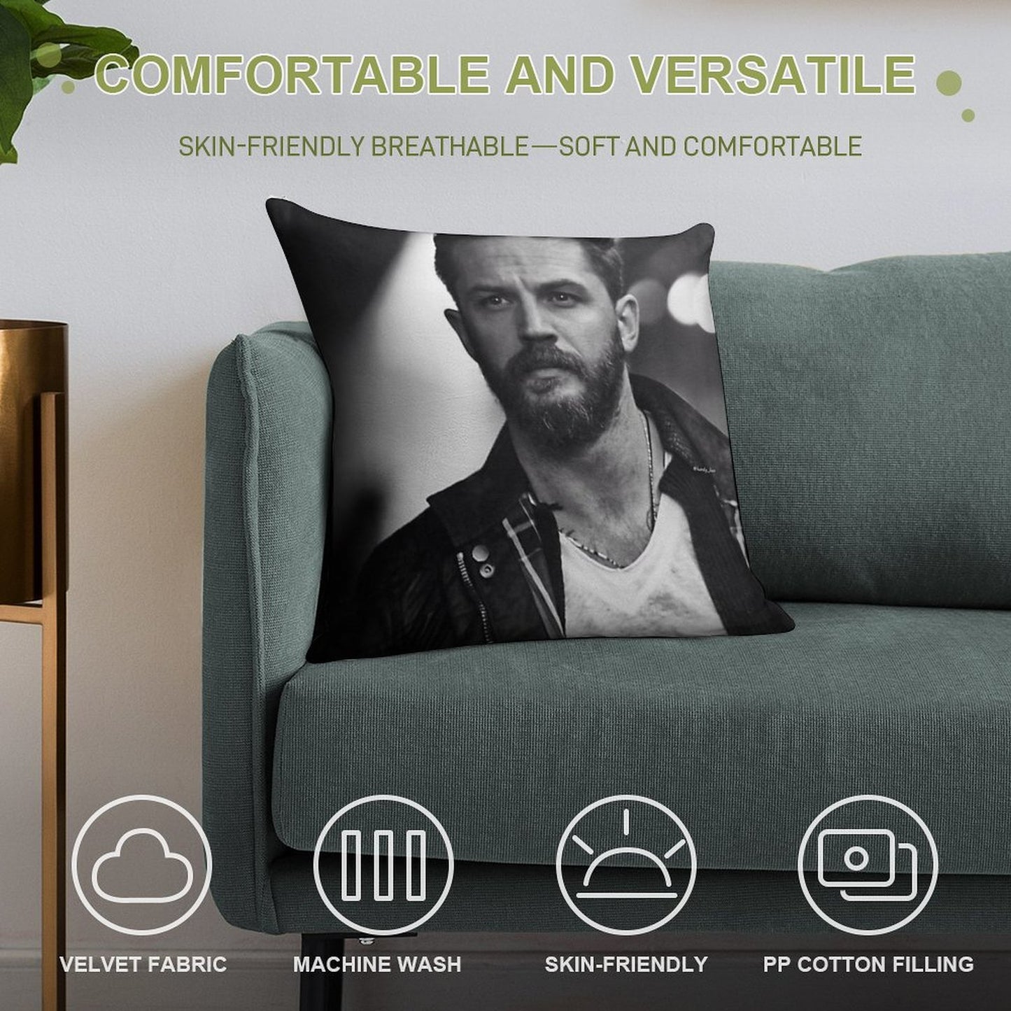 Tom Hardy Soft Multiple Sizes Throw Pillow