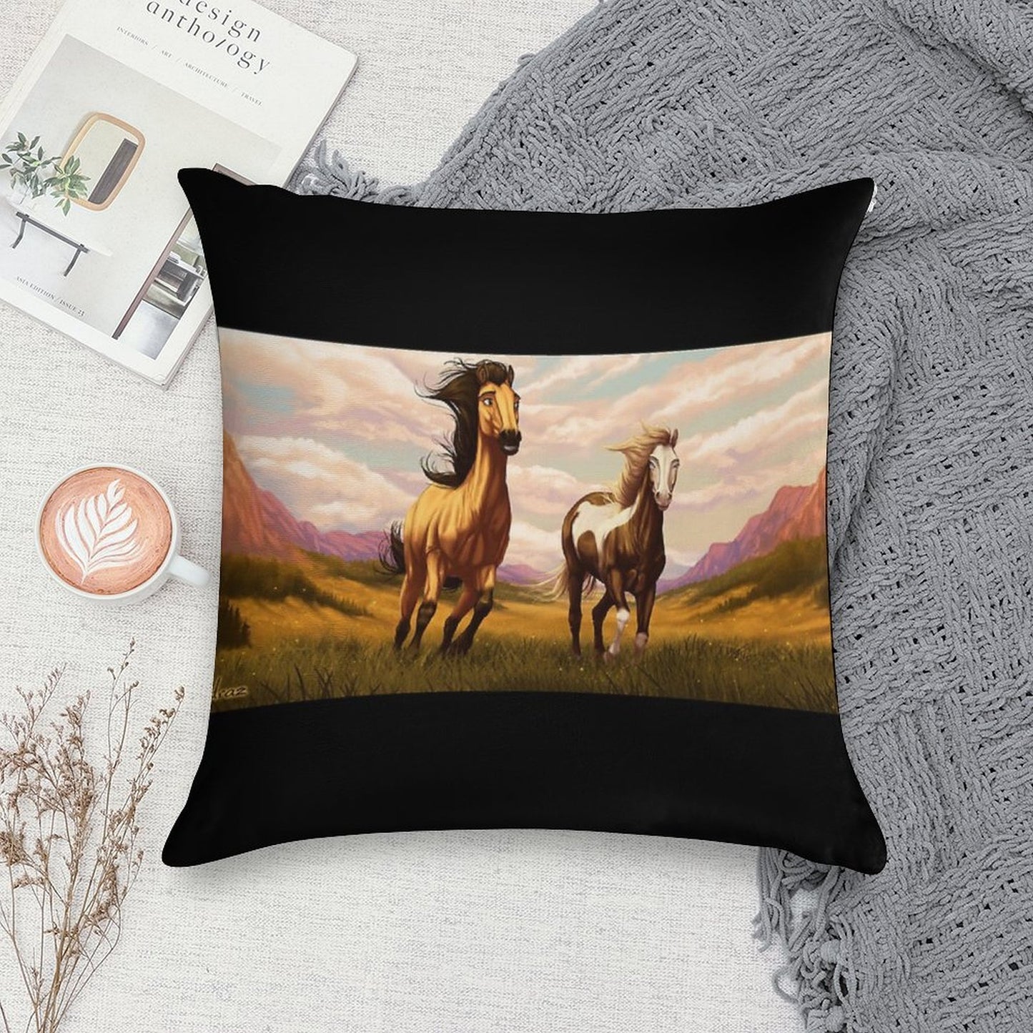 Spirit Stallion of The Cimarron Soft Style Accent Throw Pillow