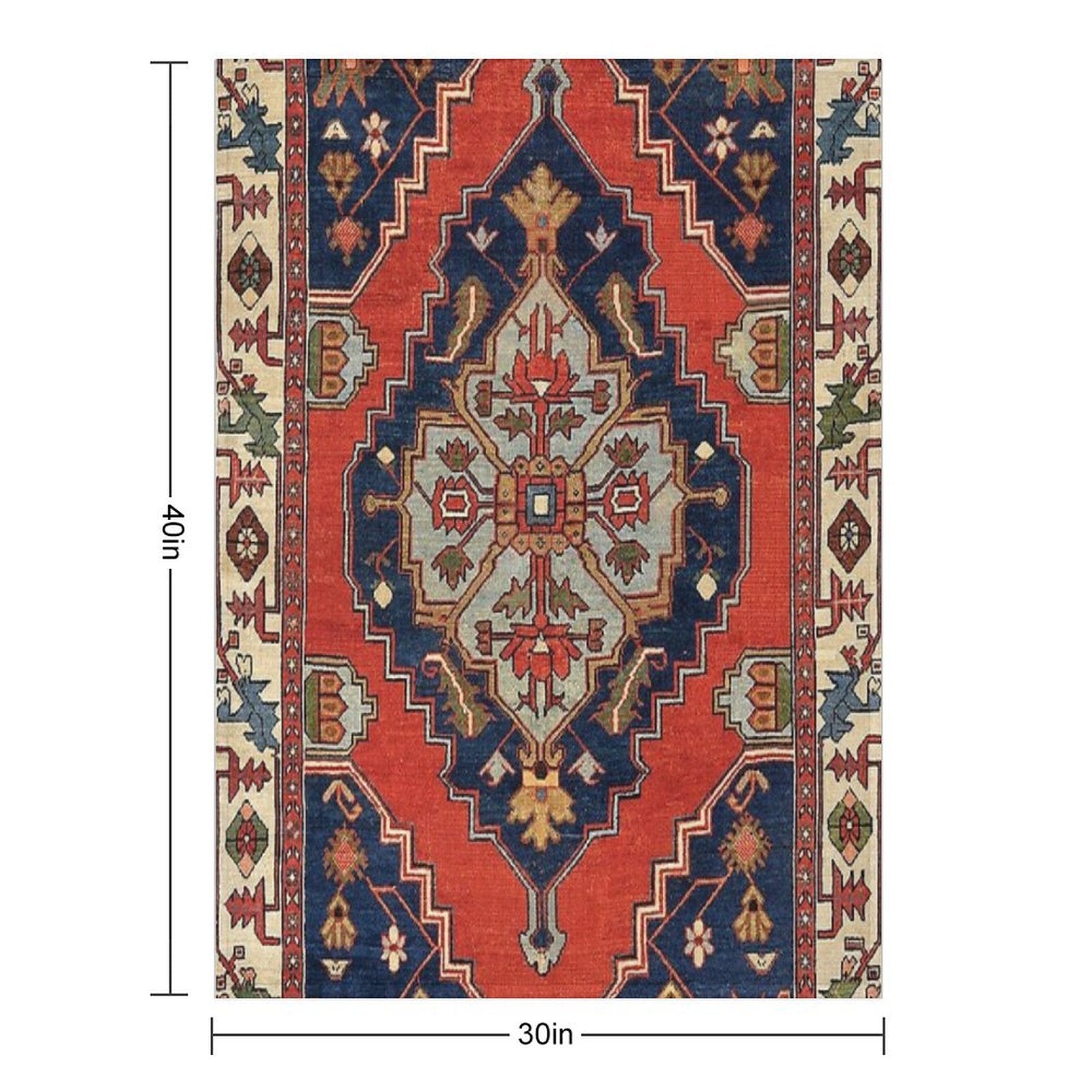 Antique Persian Bakshaish Oriental Carpet Print Shrink-resistant Throw Blanket