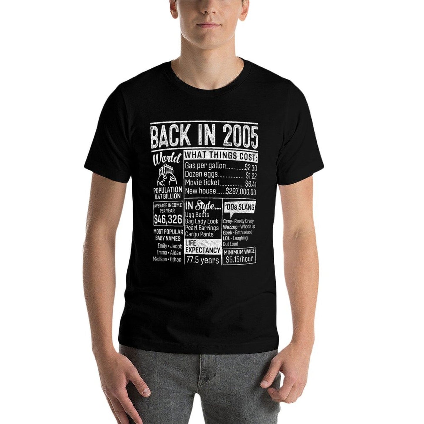 17 Year Old Gifts Back in 2005 Retro Poster 17th Birthday Stretchy T-Shirt