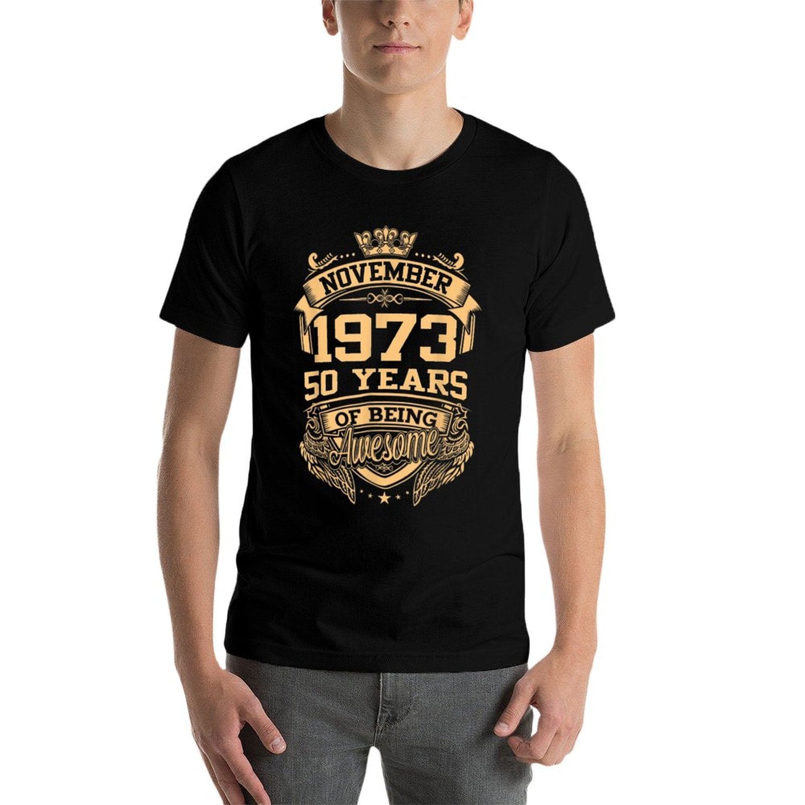 November 1973 50 Years Of Being Awesome 50th Birthday  Moisture-wicking T-Shirt