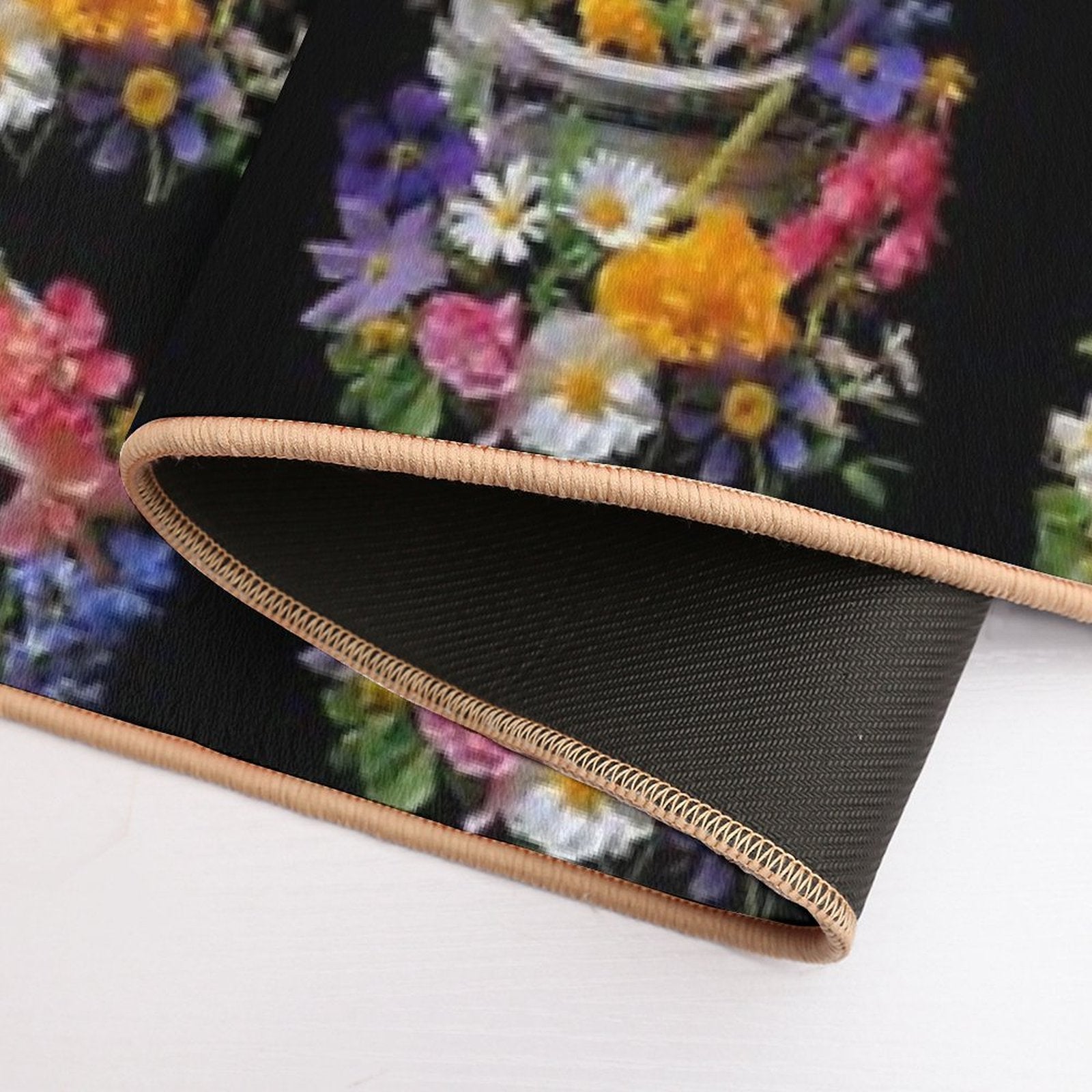 Cosmic Bloom  Fade-Resistant Bath Mat