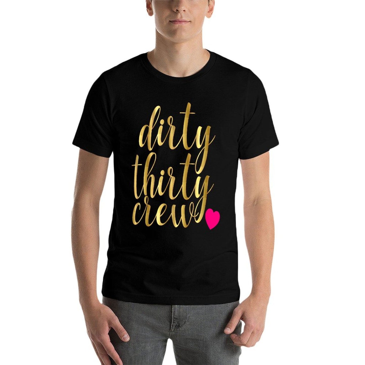 30th Birthday Dirty Thirty Crew 30 Pink Heart BFF  Classic T-Shirt
