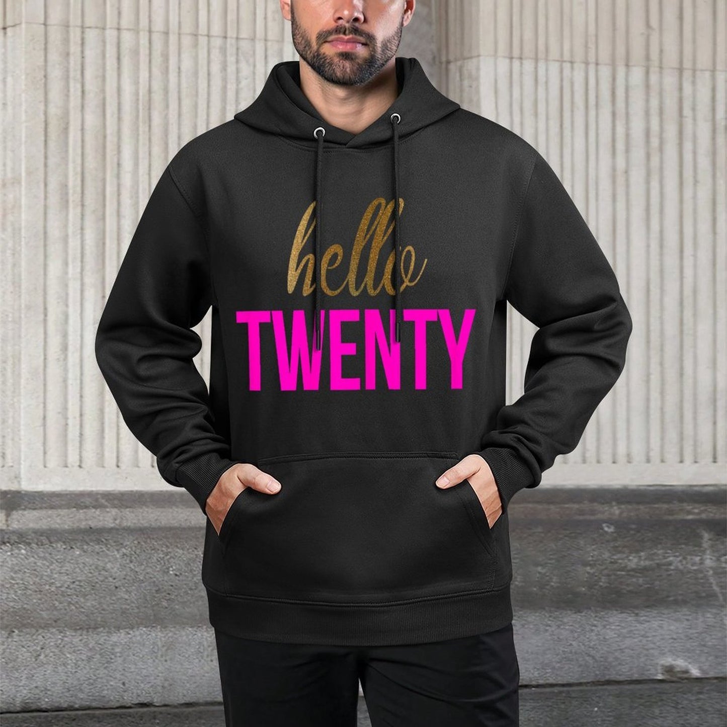 Womens Hello Twenty 20th Birthday Customizable Surface Hoodie