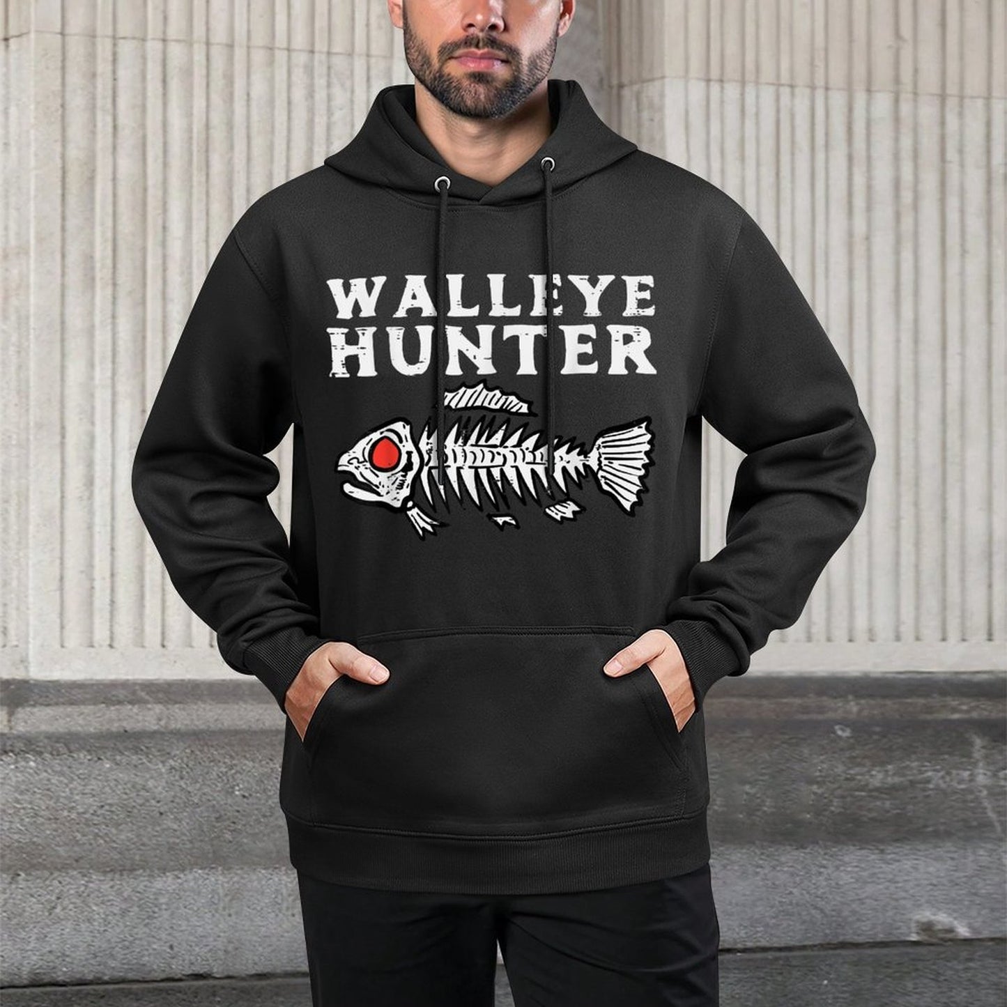 Walleye Hunter Fishing Fish Lover Fisherman Men Women Kids Shape Retention Hoodie