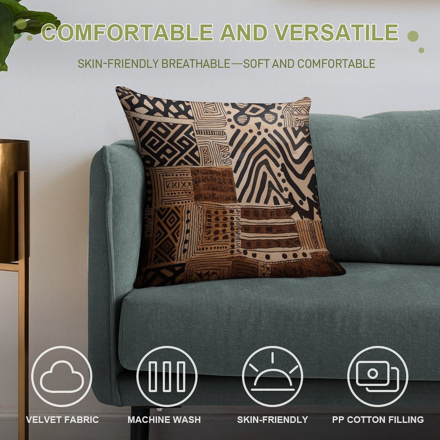 Zaharu Sanaa African Soft Gift Ready Throw Pillow