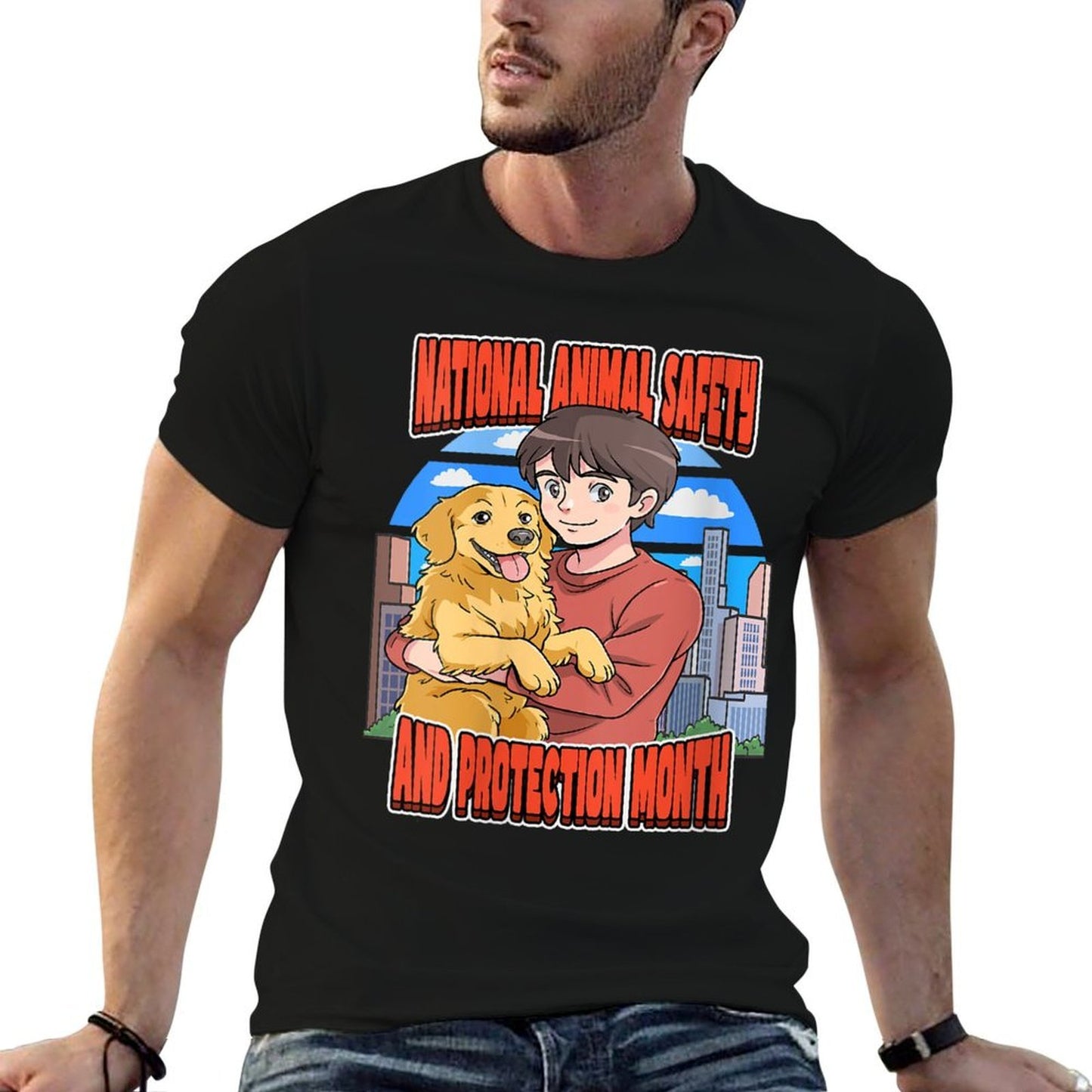 Womens National Animal Safety And Protection Month Comfortable T-Shirt