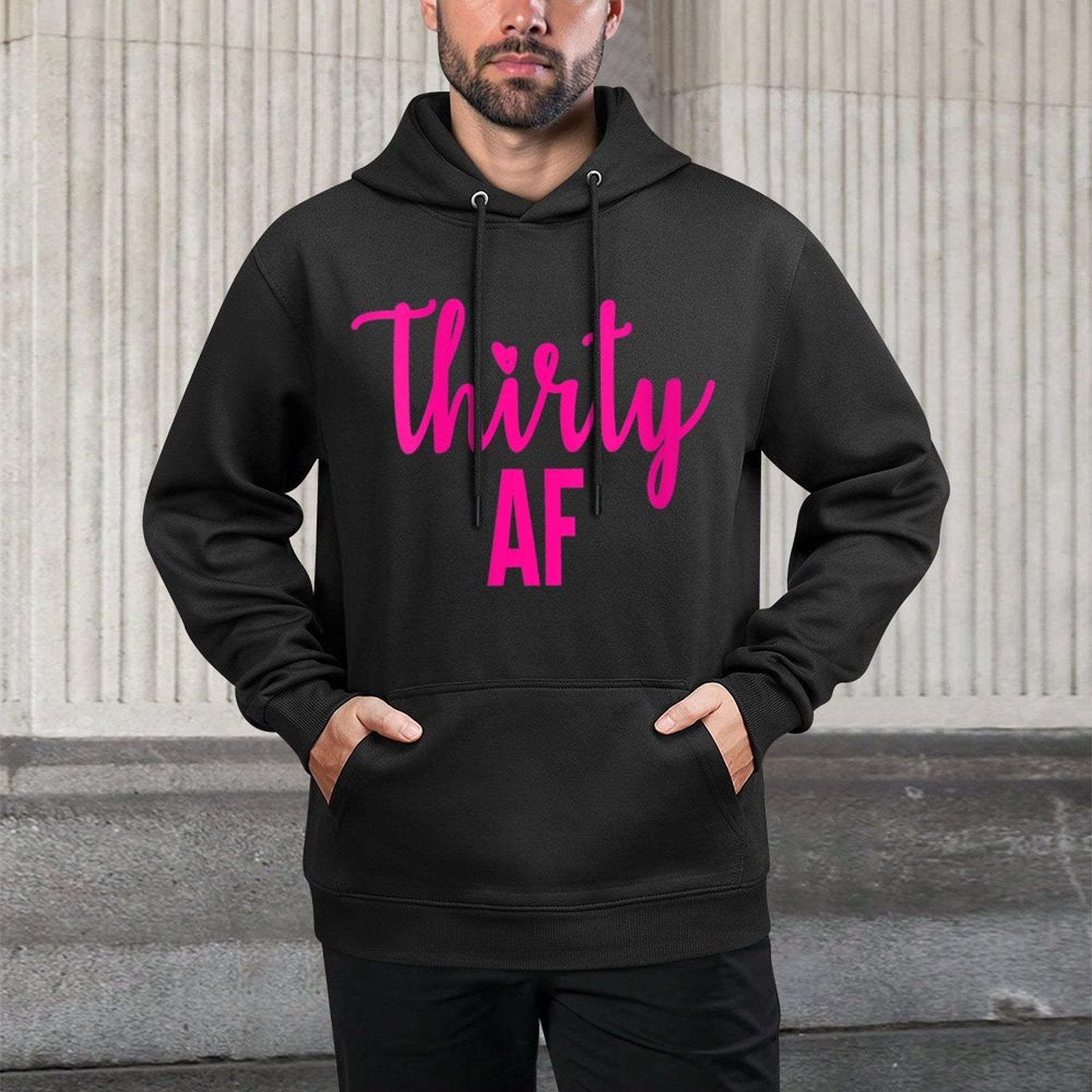 Womens 30 Thirty AF 30th Birthdays for Her Breathable Fabric Hoodie