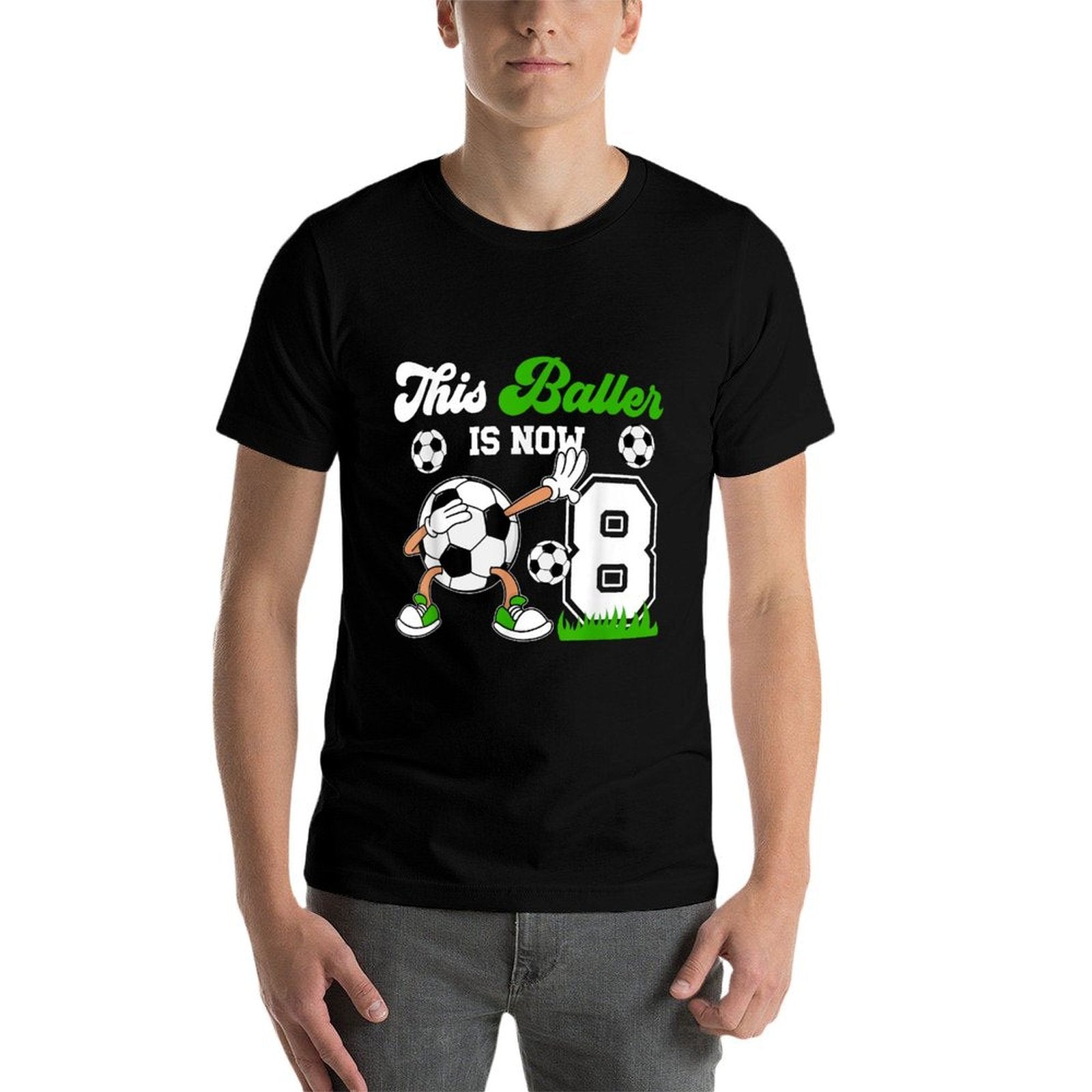 8th Birthday Soccer Boy Eight Year Old Soccer Player  Classic T-Shirt