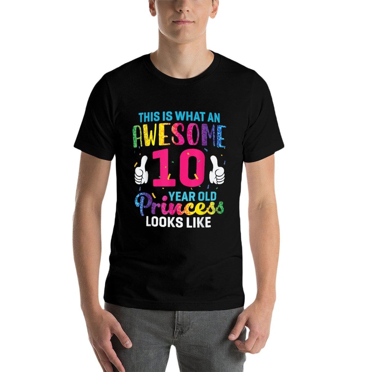 10 Years Old Princess Birthday Quote 10th B-day Kids Graphic Moisture-wicking T-Shirt