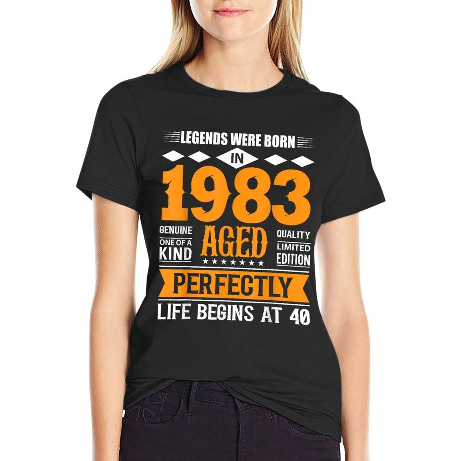 40th Birthday Legends Born In 1983 Birthday Design  Slim-fit Cut T-Shirt