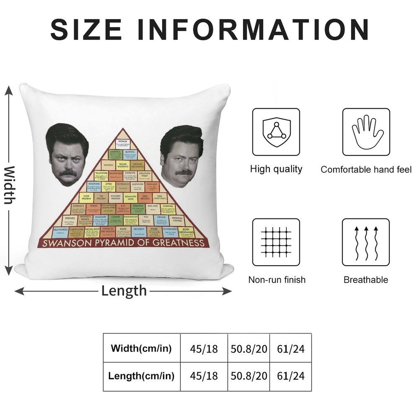 Swanson Pyramid of Greatness Soft Warmth Comfort Throw Pillow