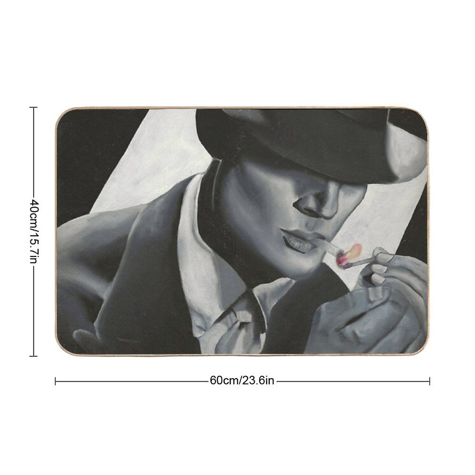 'Enigma' Original Oil Painting Portrait Fine Art Print  Multi-Purpose Bath Mat