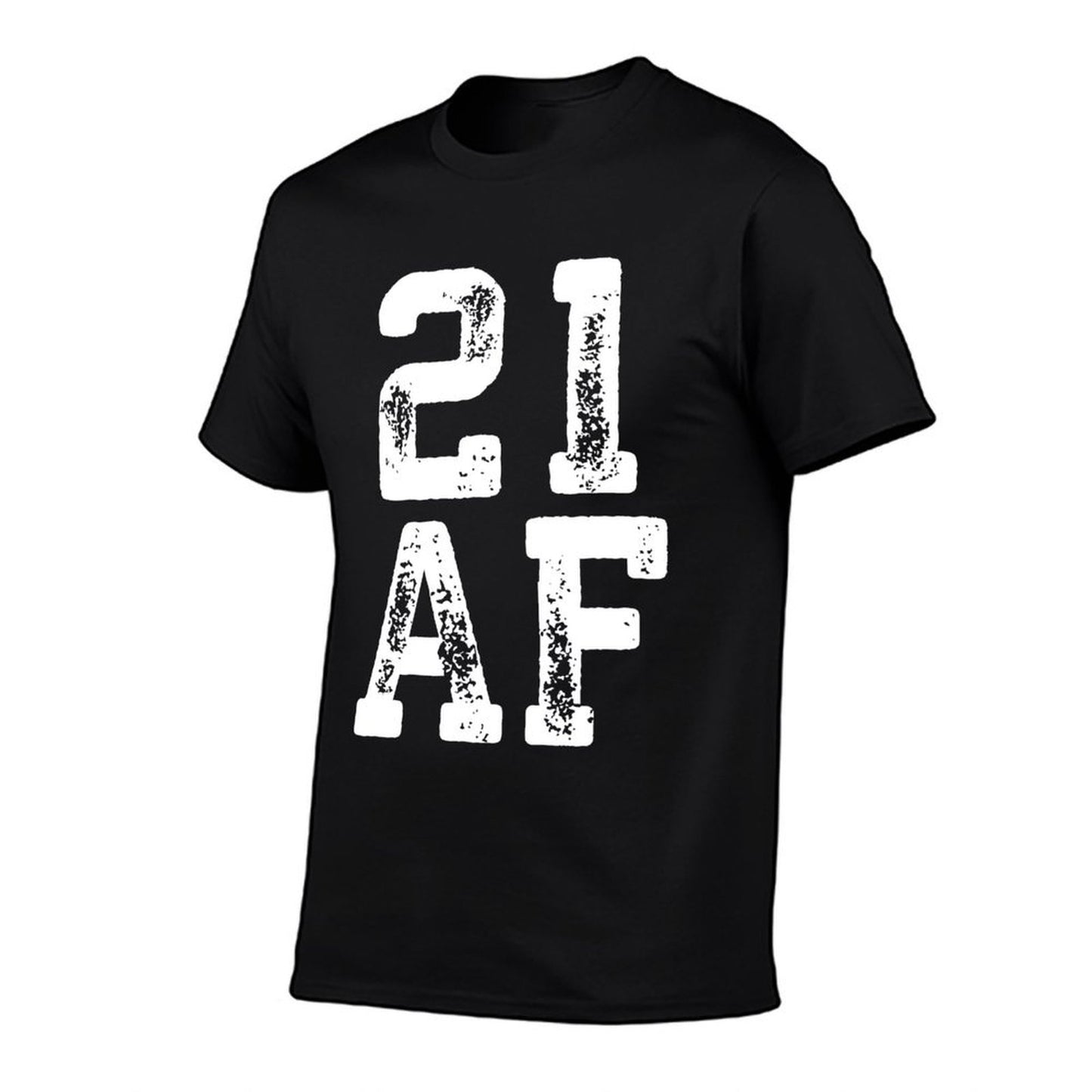 21 AF Legal 21st Birthday Ribbed Collar T-Shirt