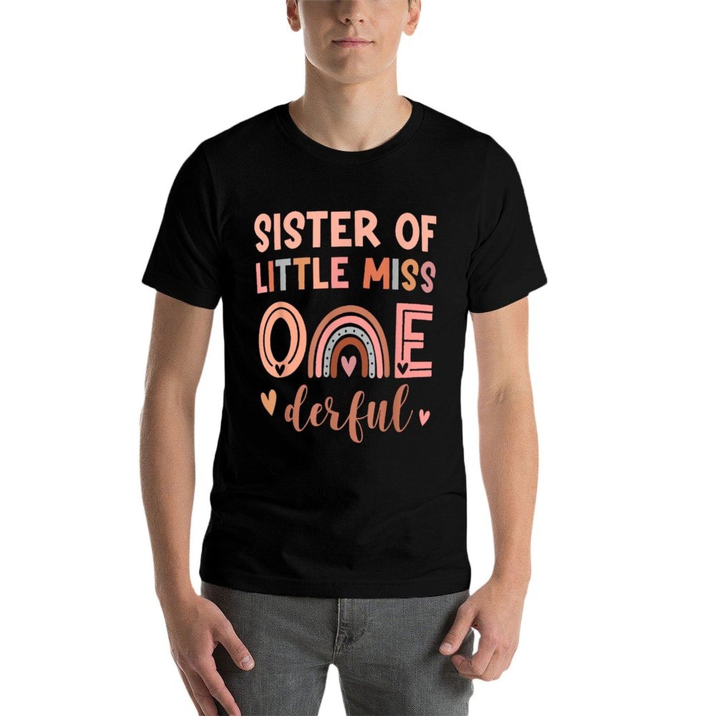 Sister of Miss Onederful 1st Birthday Party Girl Cute  Vintage-inspired T-Shirt