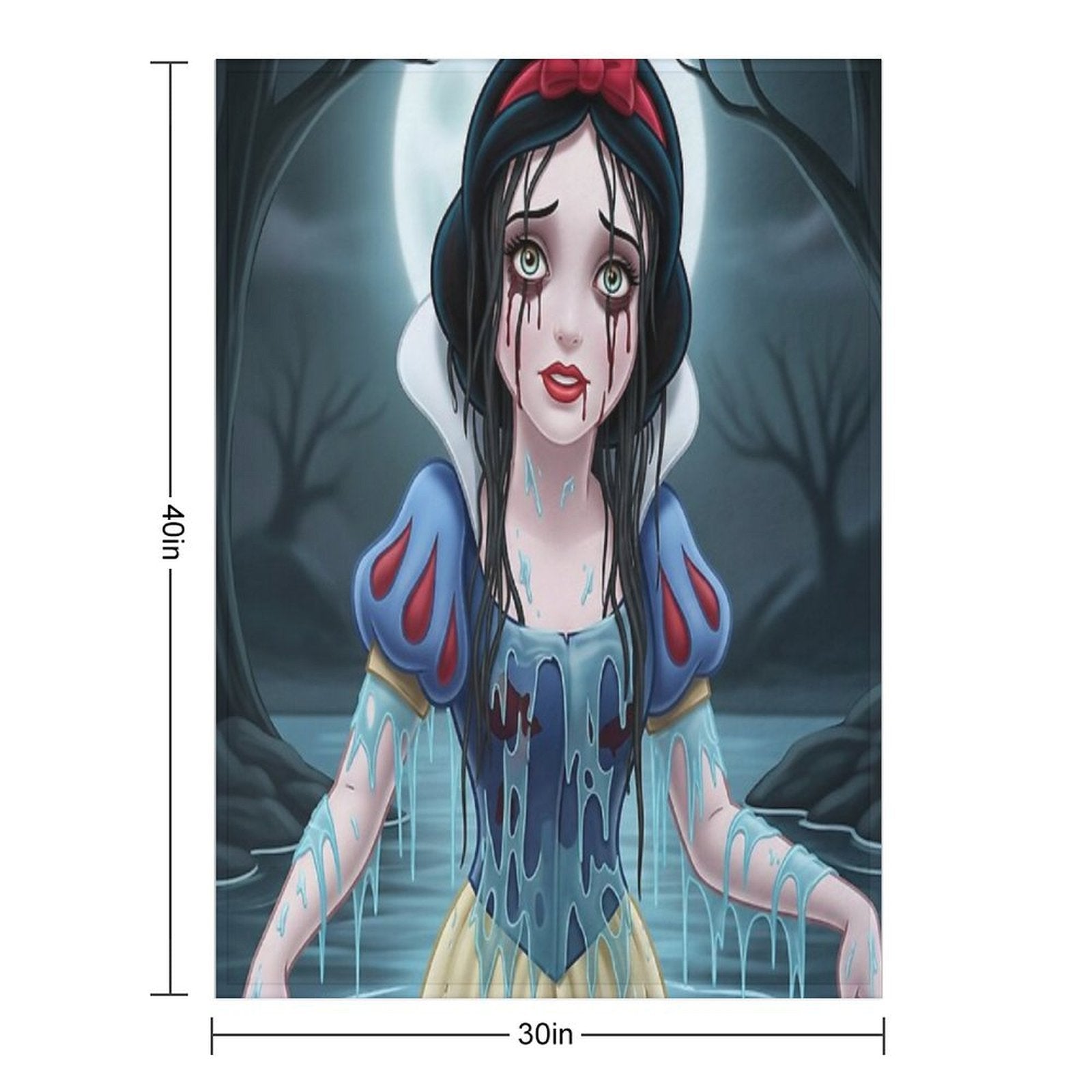 The Weeping Woman of The White Woods Travel-friendly Throw Blanket