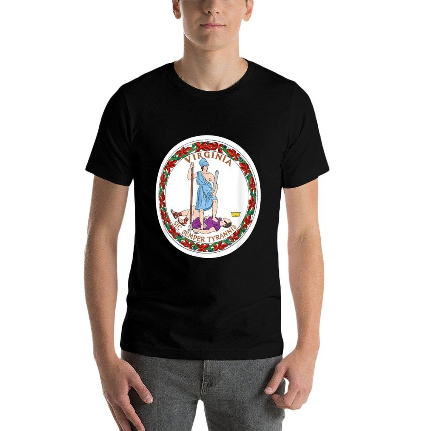 Virginia State Flag Trendy Pattern T-Shirt