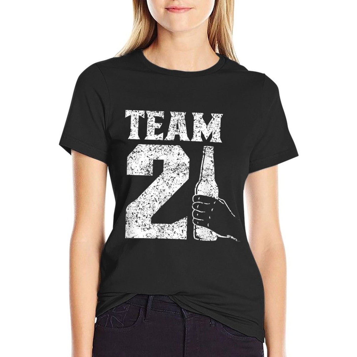 Team 21 Party Military 21St Birthday Cotton T-Shirt