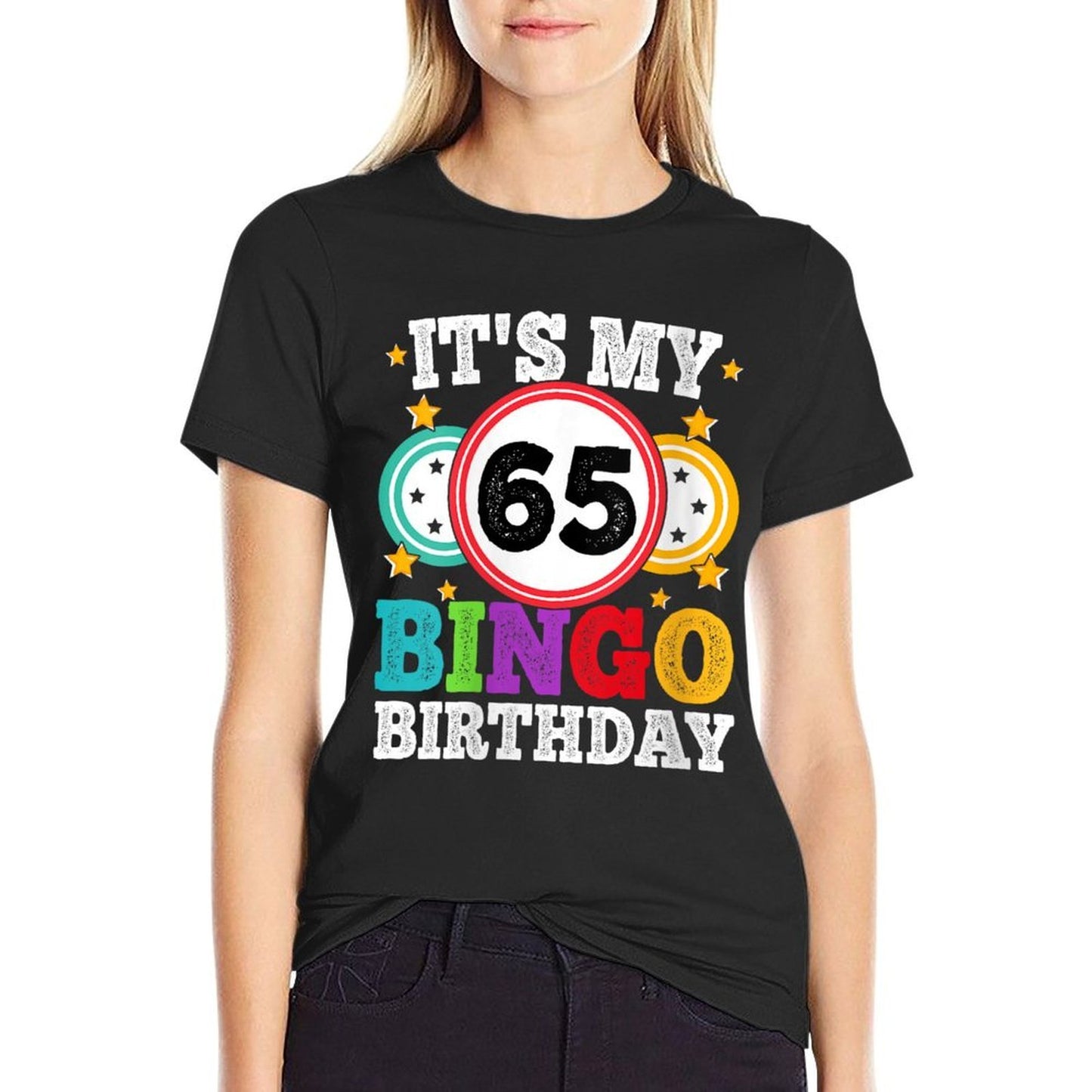 Womens Bingo 65th Birthday Its My 65 Bingo Birthday Men Women Funny Classic T-Shirt
