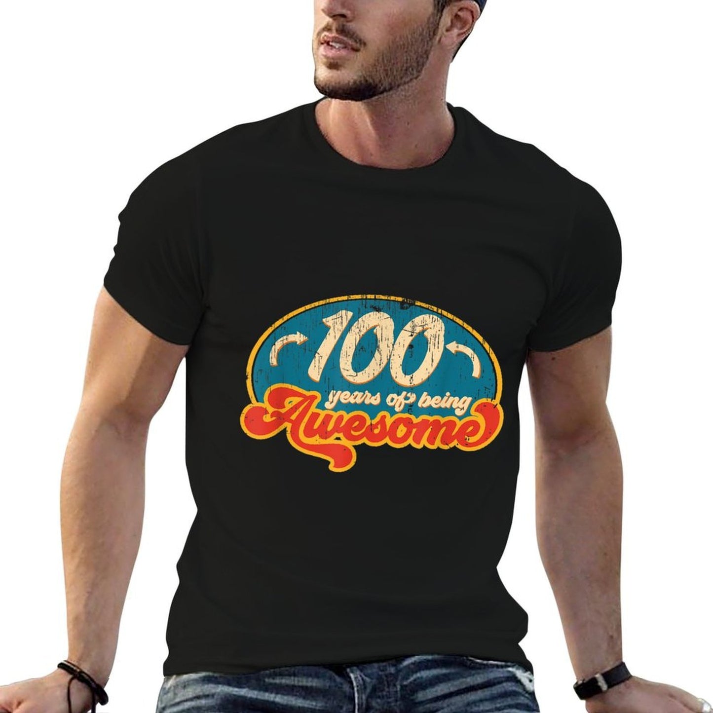 100 Year Old Gifts Retro Vintage 100th Birthday Polyester Blend T-Shirt