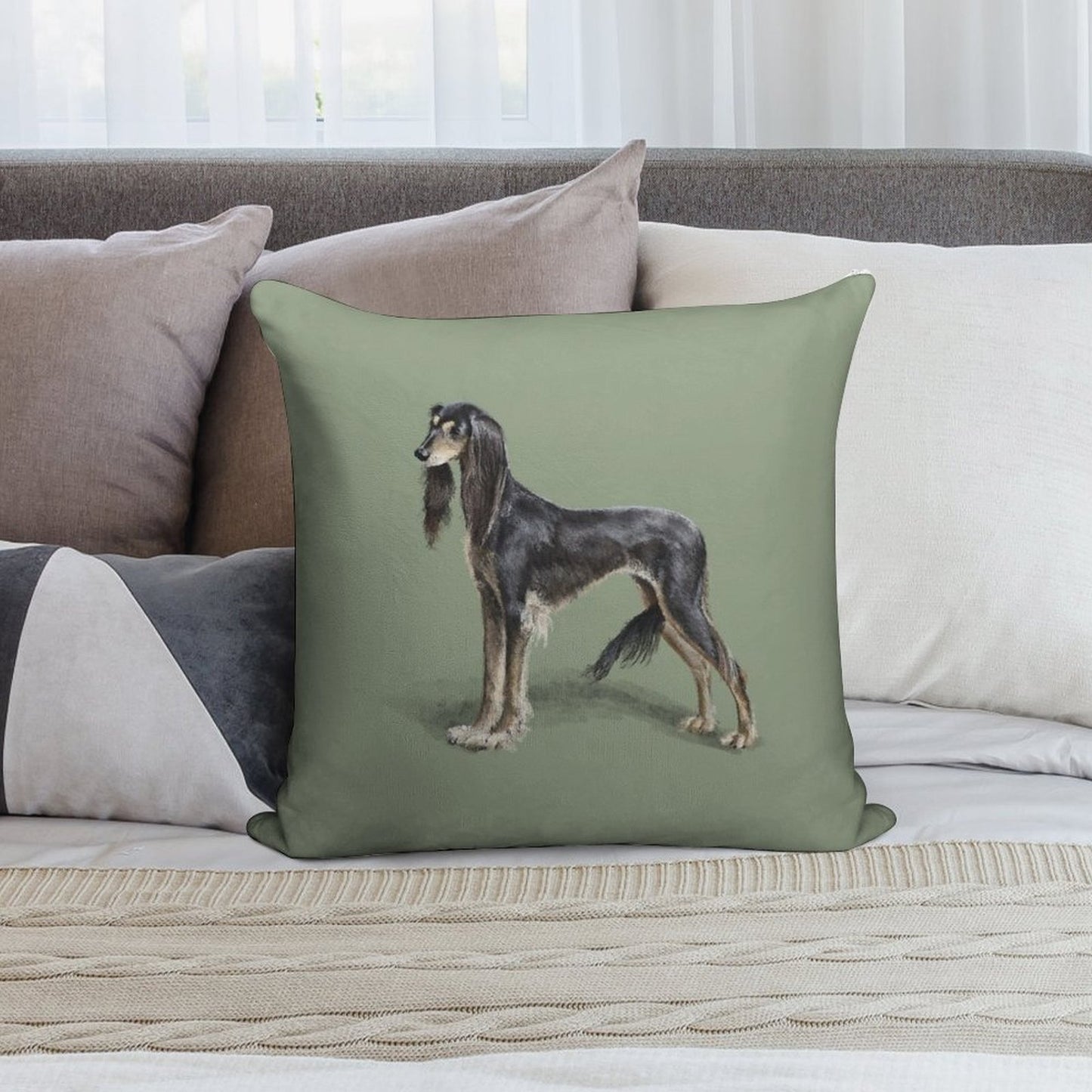 The Saluki Soft Skin-Friendly Throw Pillow