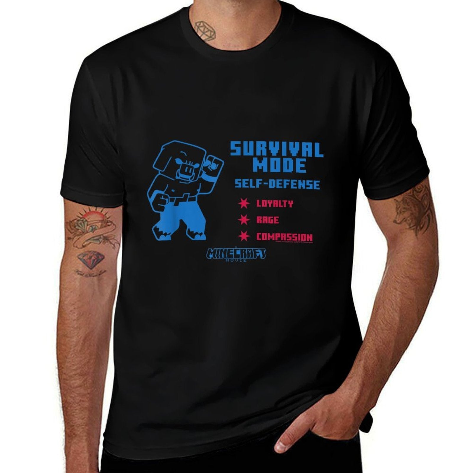 A Minecraft Movie Survival Mode Self-Defense School Ad  Graphic-printed T-Shirt