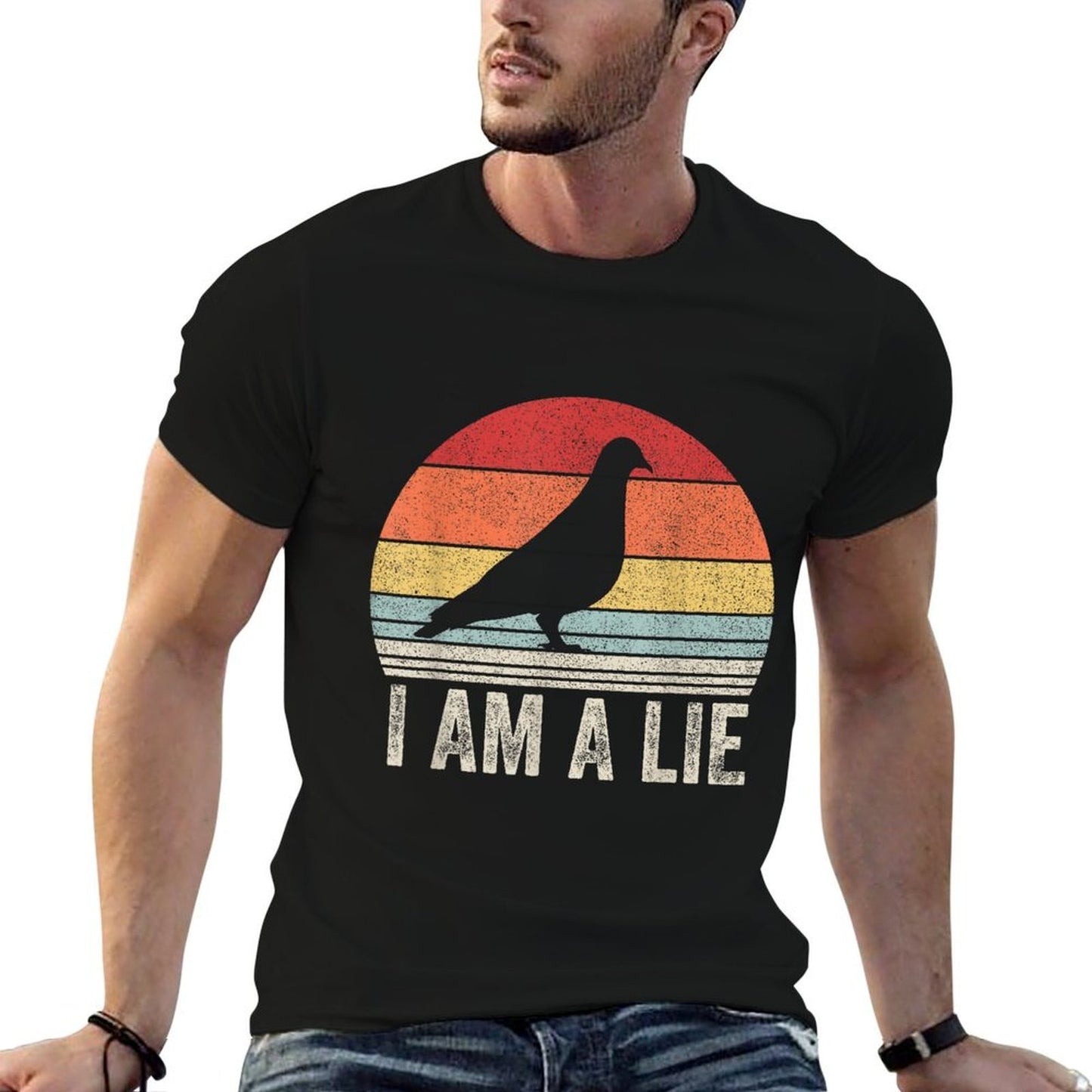 Vintage Retro I Am A Lie Bird Arent Real Slim-fit Cut T-Shirt