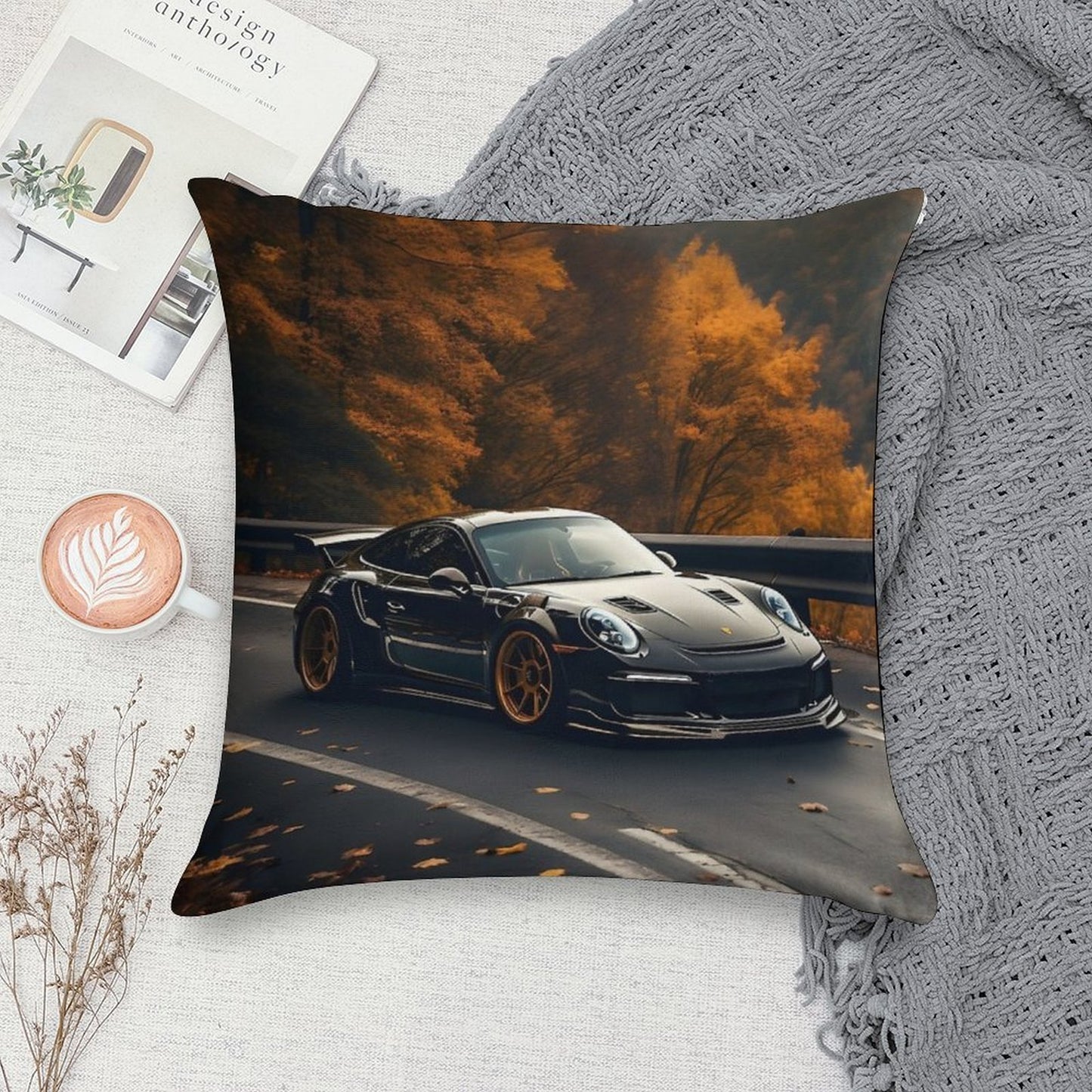Porsche GT3 RS Soft Durable Construction Throw Pillow