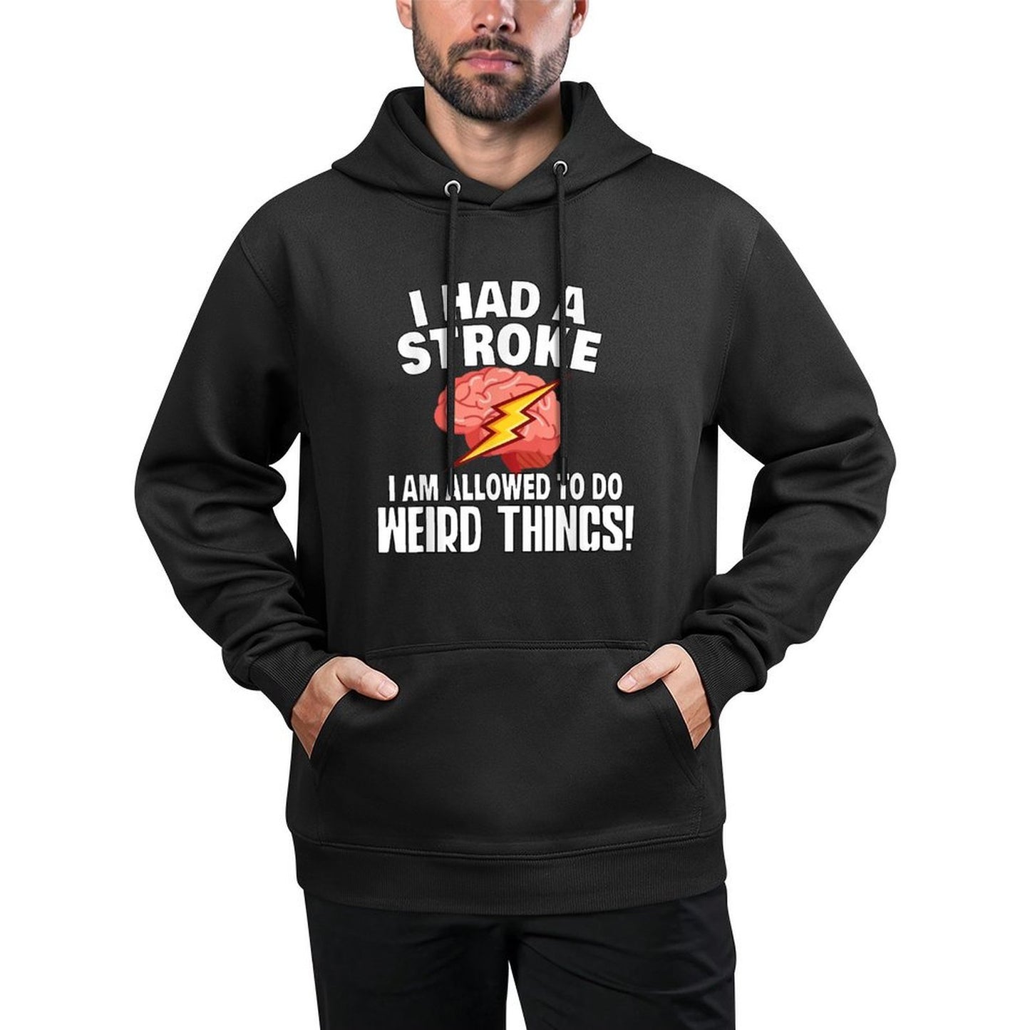 Stroke Survivor Stroke Awareness Rehab - Weird Things Medium-Weight Fabric Hoodie