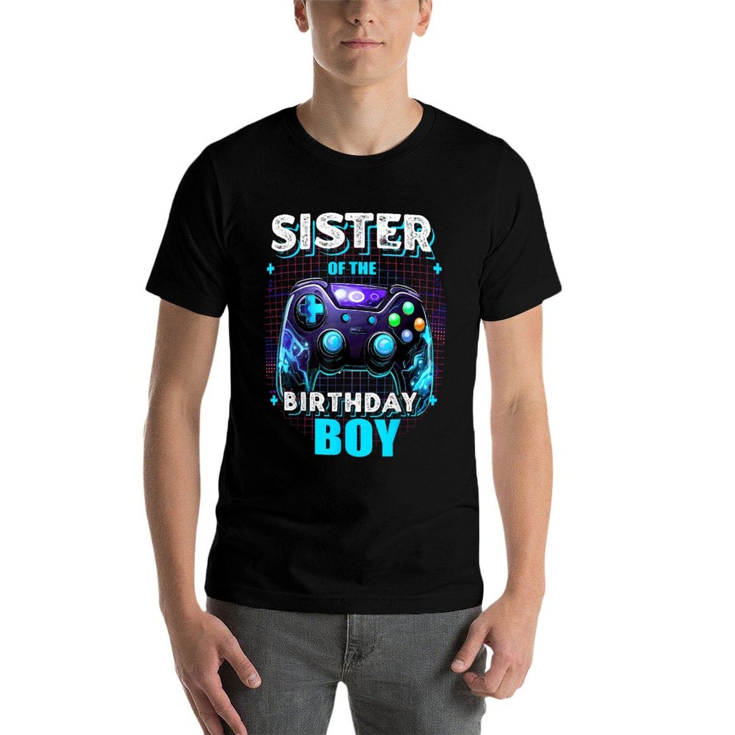 Sister of The Birthday Boy Matching Video Game Birthday  Breathable T-Shirt