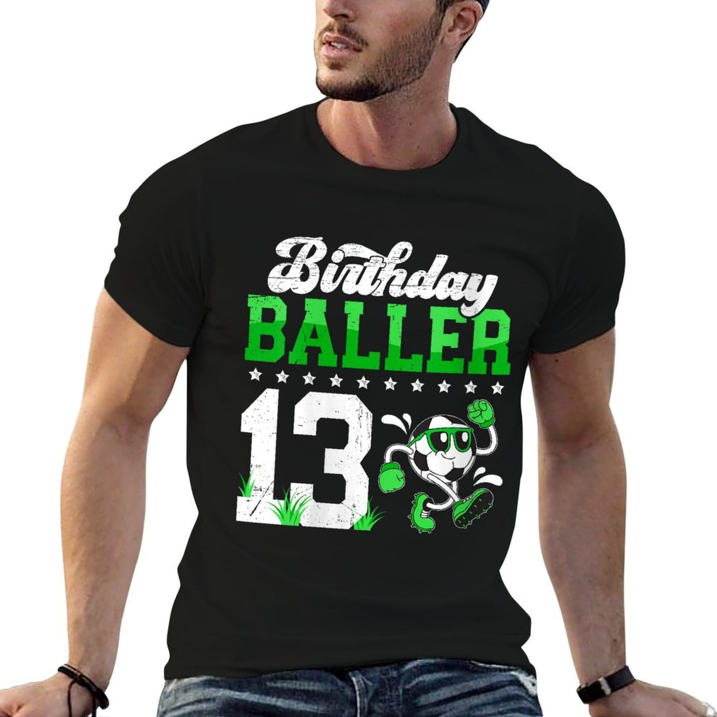 Womens 13th Soccer Birthday Party Thirteen Year Old Soccer Player Graphic-printed T-Shirt