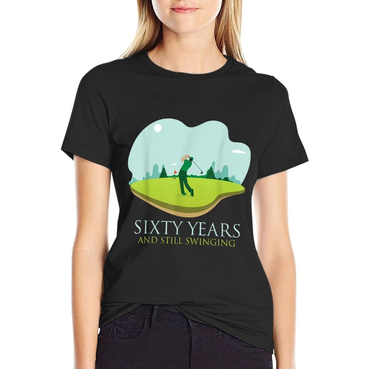 Sixty Years And Still Swinging - Golf Lover 60th Birthday  Quick-drying T-Shirt