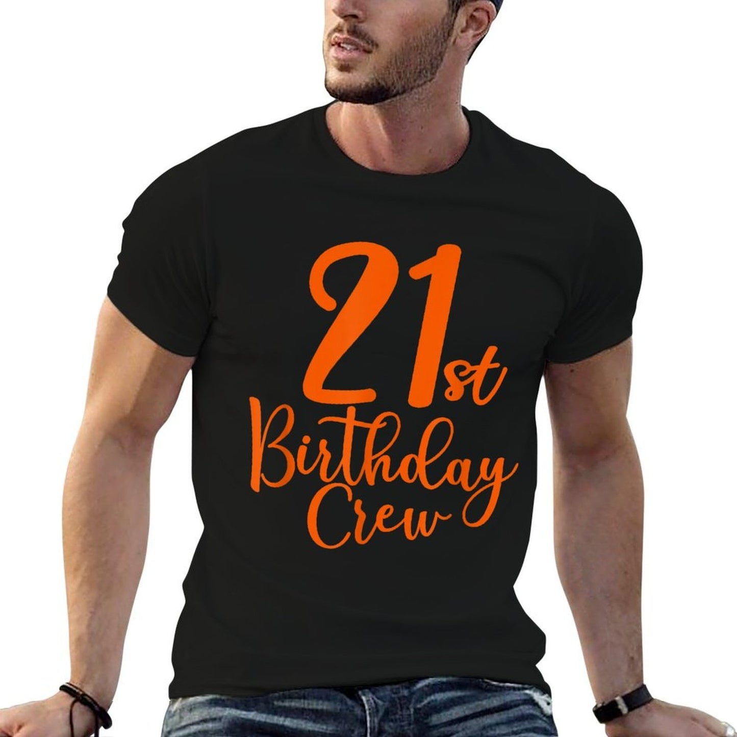 21st Birthday Crew 21 Years Old Matching Group, 21st Party Easy-care T-Shirt