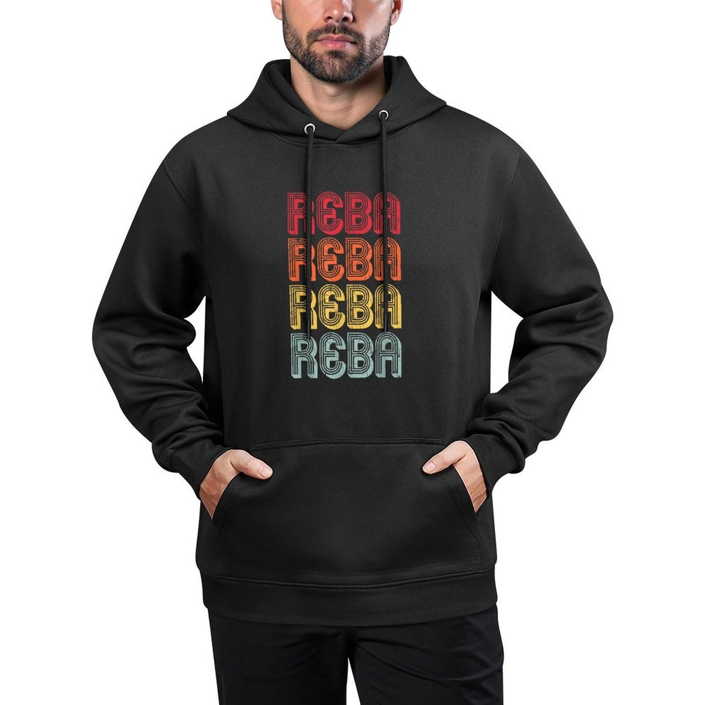 Vintage Reba Name Retro Style 70s 80s First For Men Women Unisex Design Hoodie
