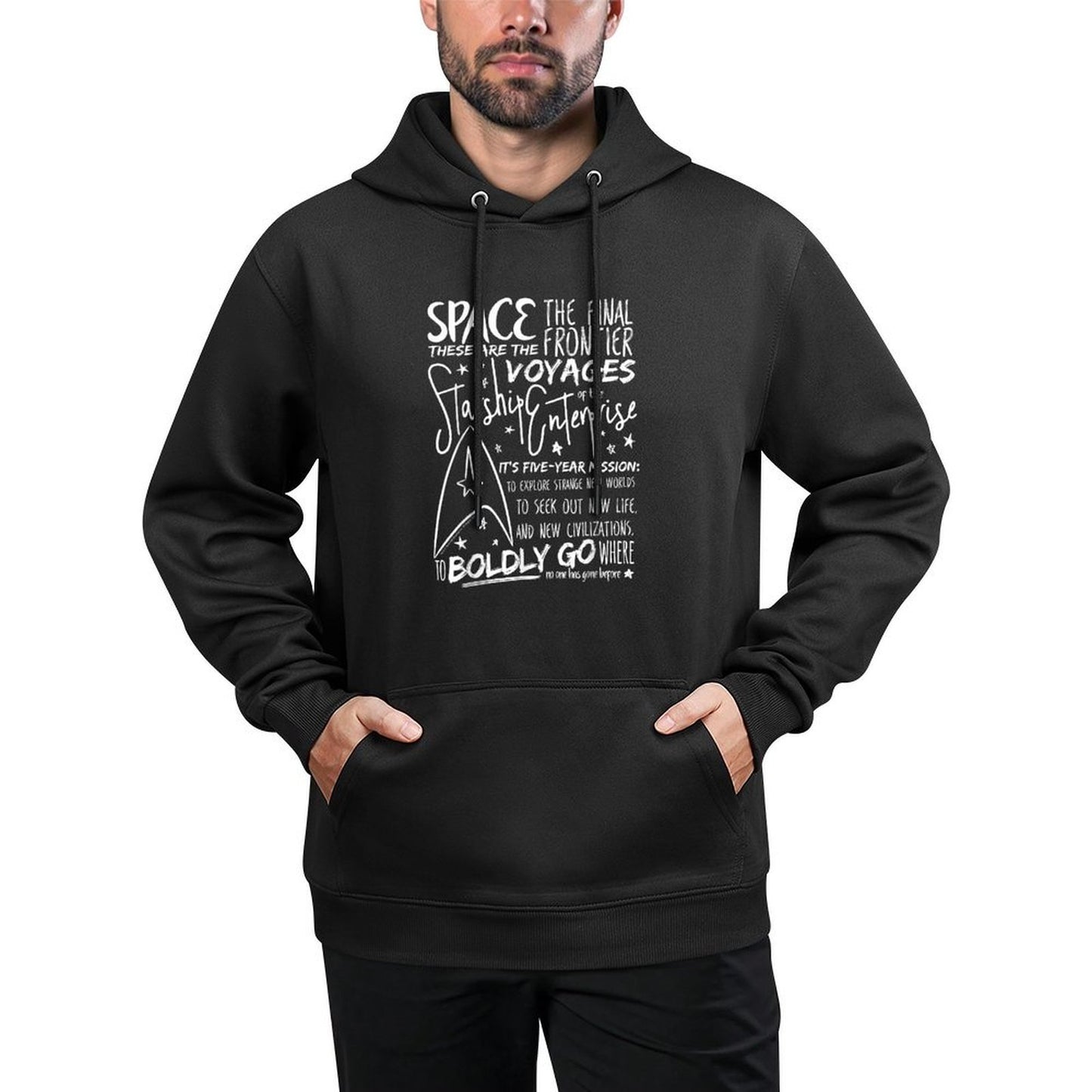 Star Trek Original Series Handwritten Speech Graphic Breathable Fabric Hoodie