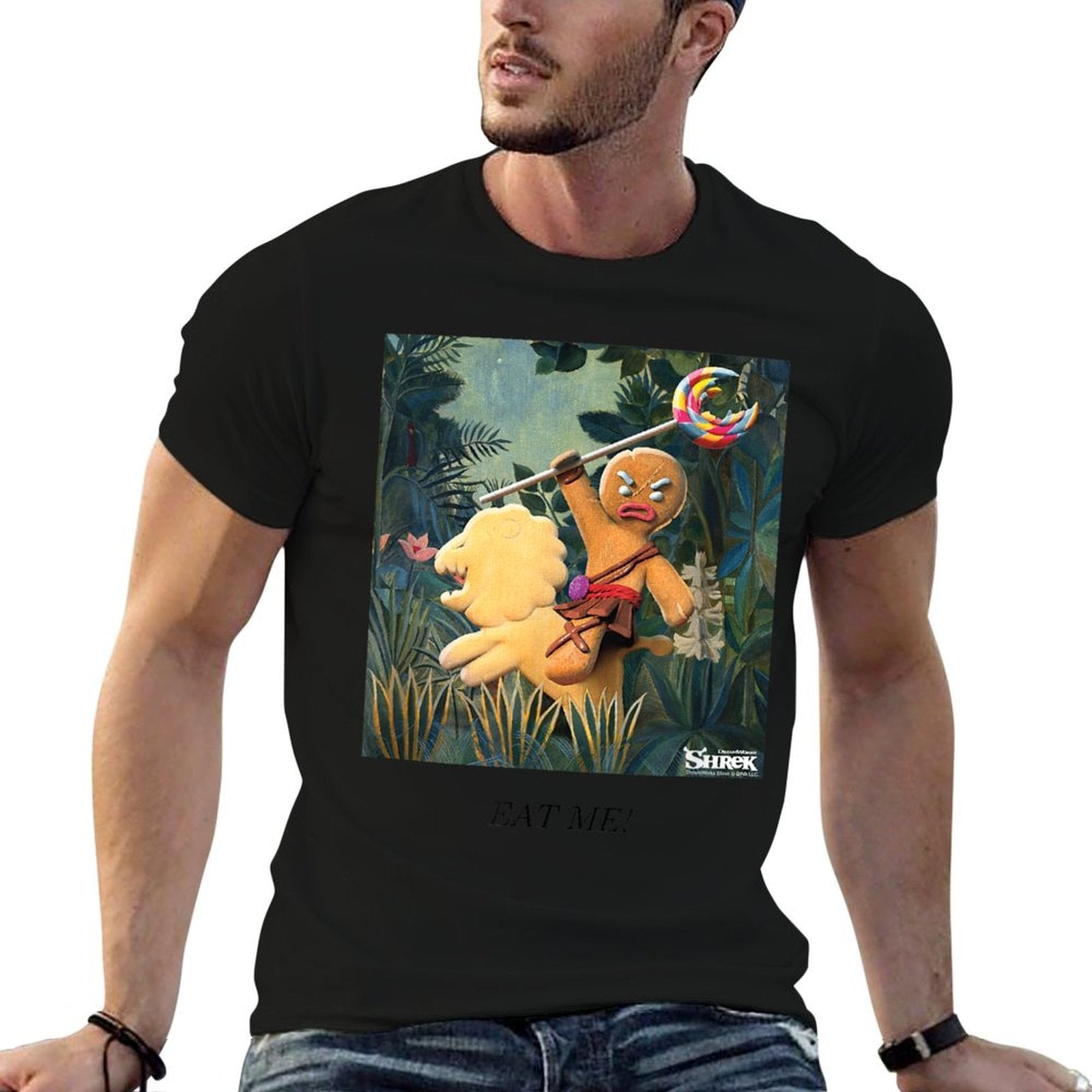 Shrek Gingy Eat Me Meme  Easy-care T-Shirt
