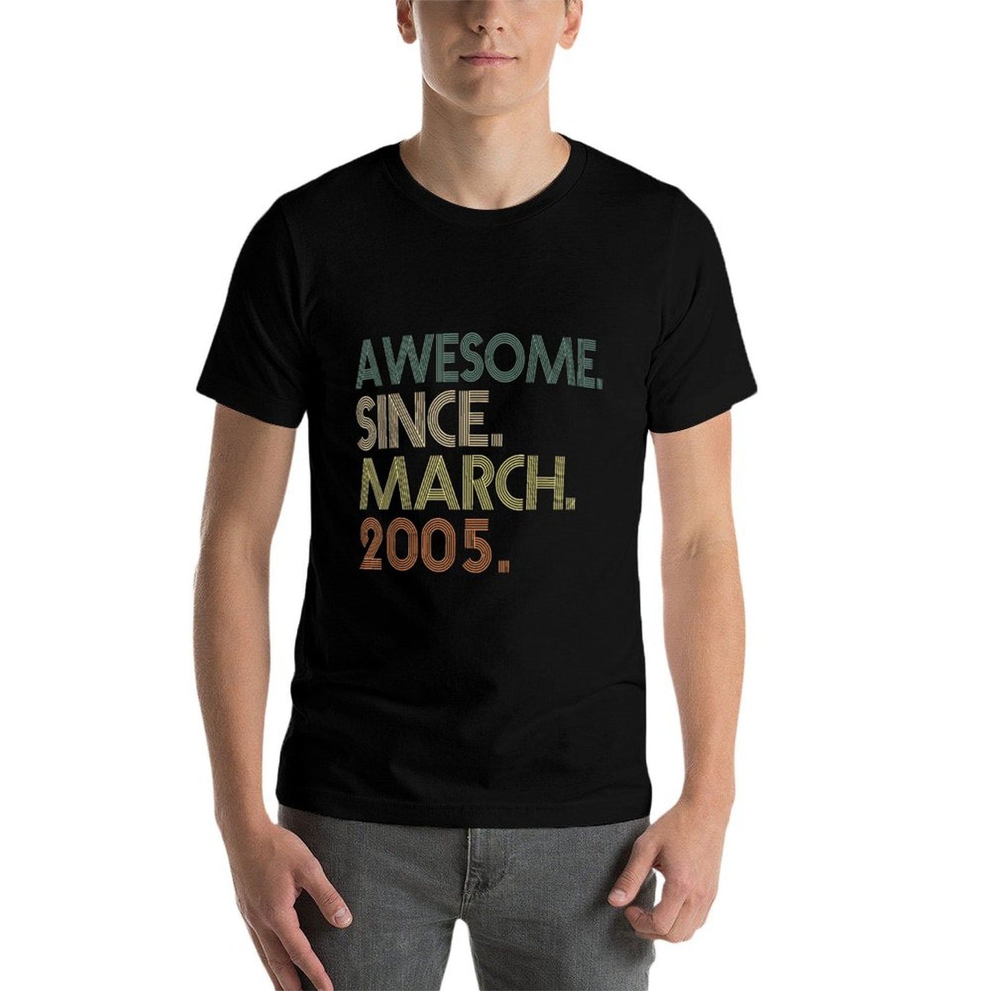 17th Birthday 17 Years Old Awesome Since March 2005 Relaxed-fit T-Shirt