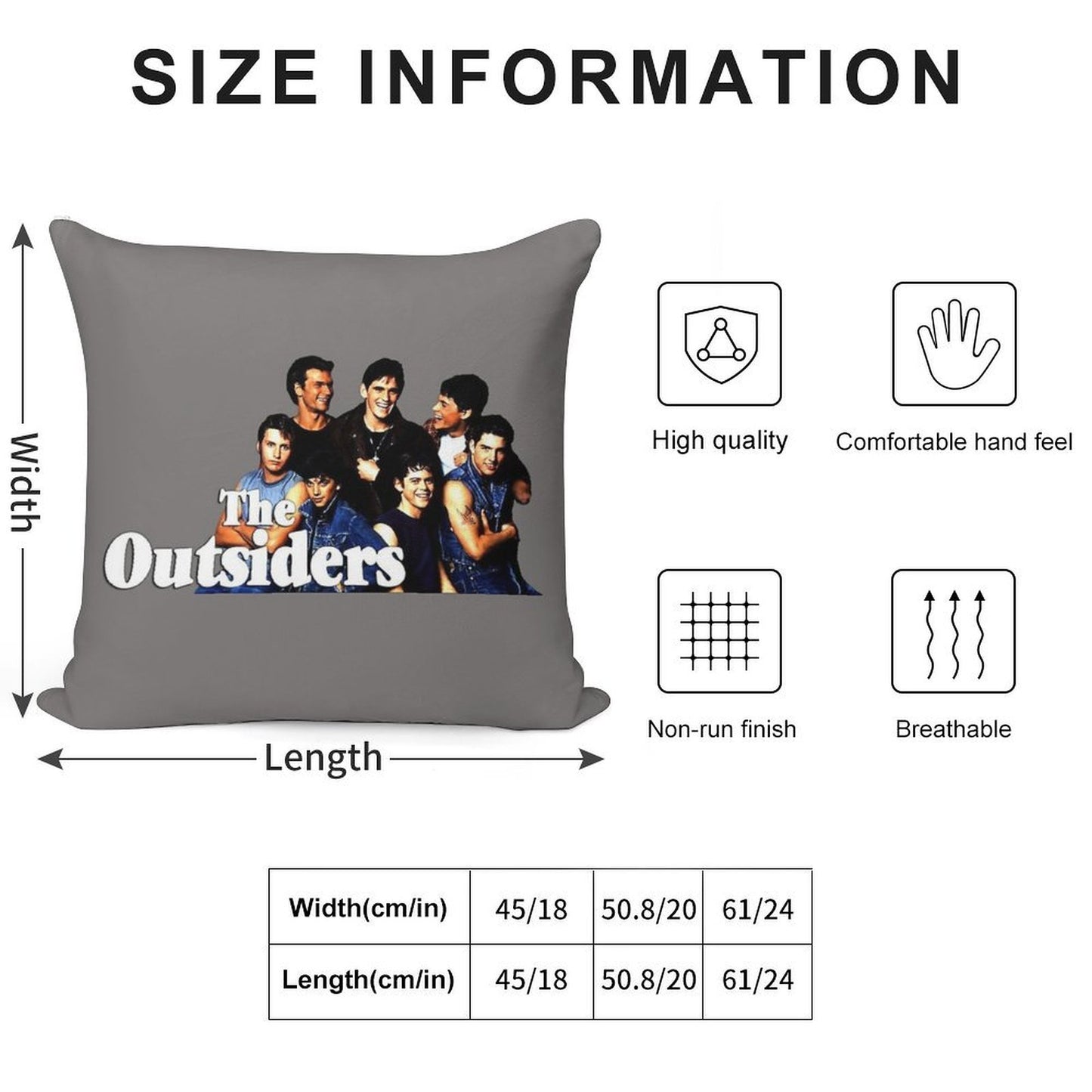 The Outsiders Soft Ultra-Soft Texture Throw Pillow