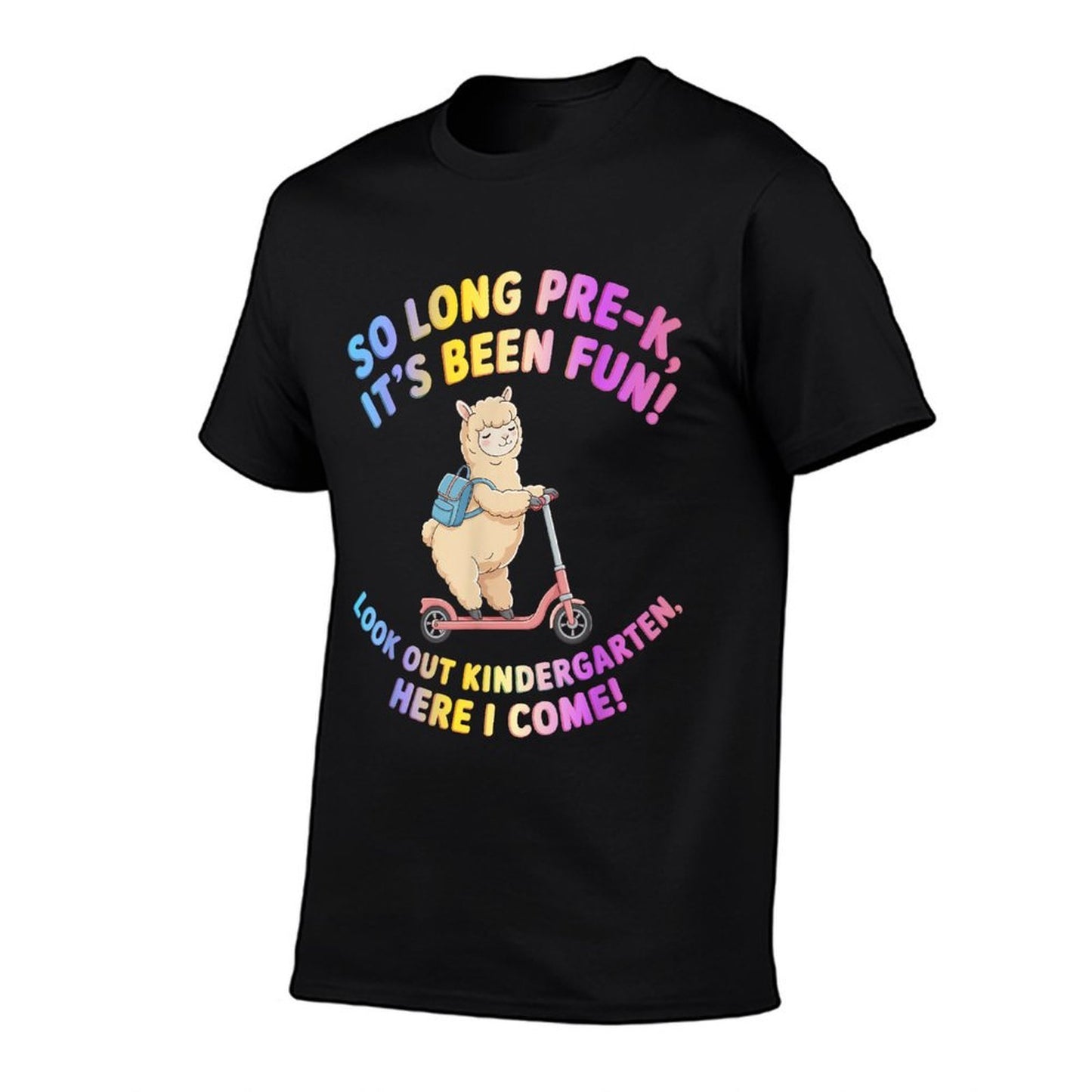 So Long Pre-K, Funny Alpaca Scooter, Back To School for Kids  Graphic-printed T-Shirt