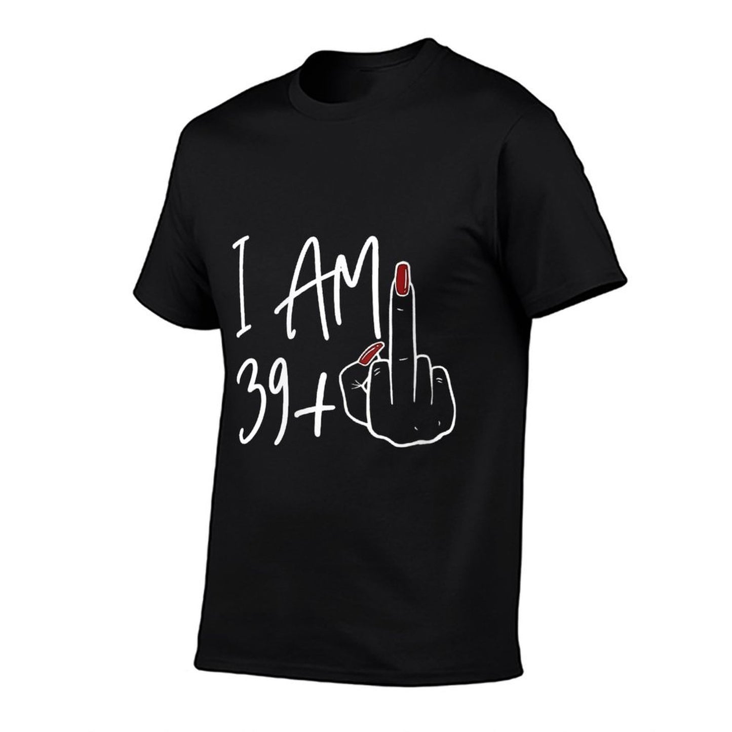 Womens I Am 39 Plus 1 Middle Finger For A 40th Birthday For Women Rolled Sleeves T-Shirt